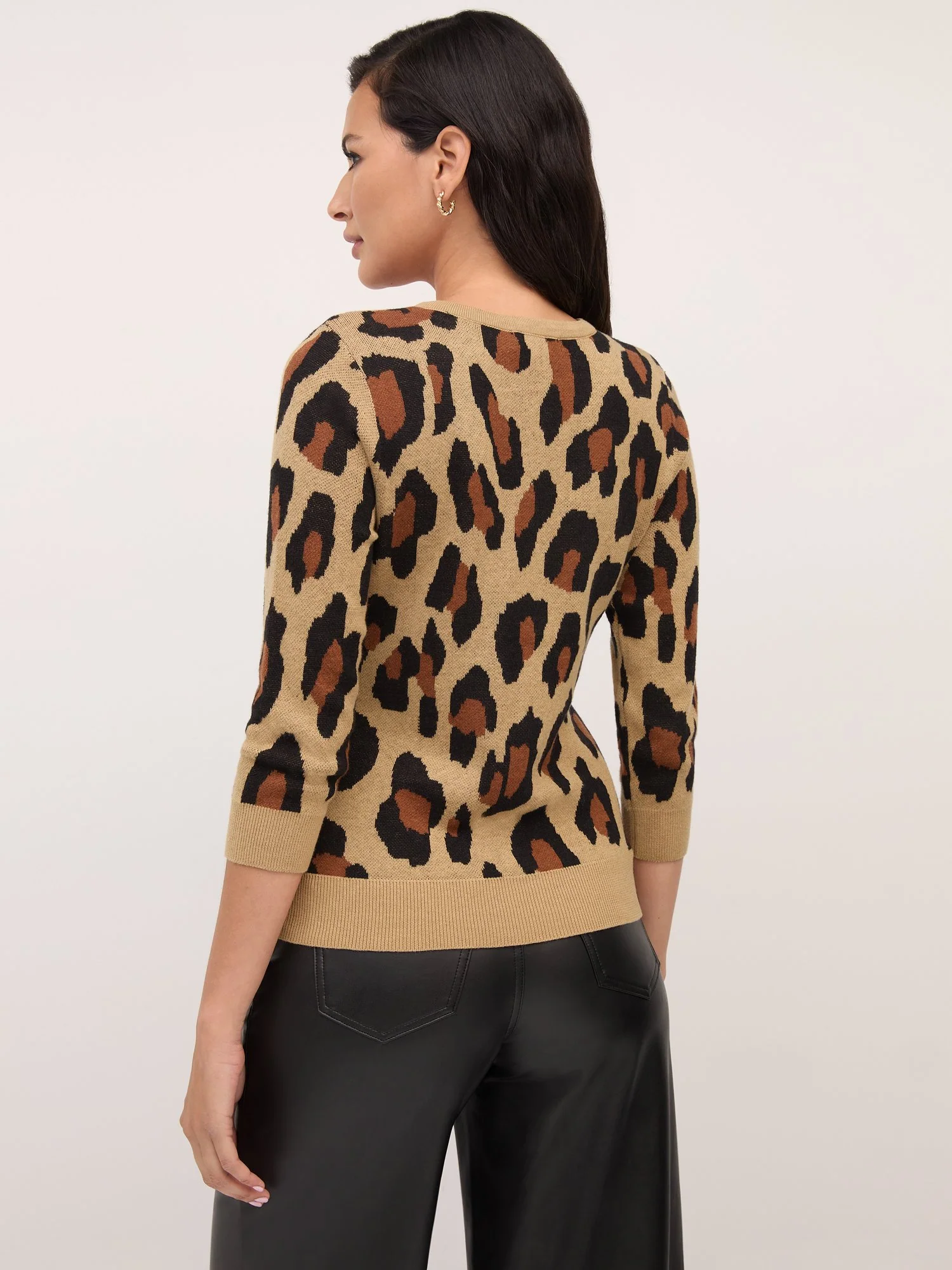 Leopard-Print Chelsea V-Neck Cardigan - Image 2