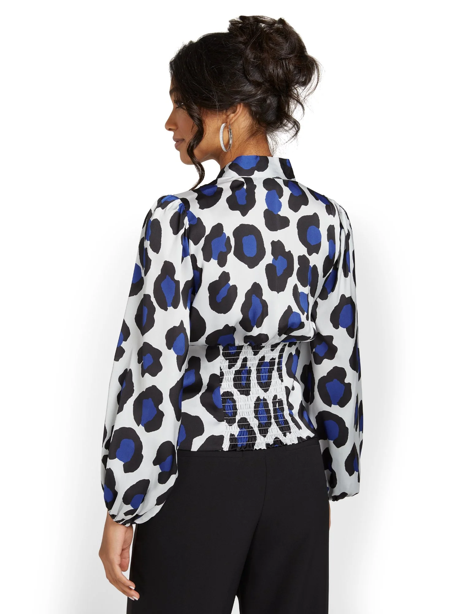 Leopard-Print Corset Blouse - Image 3