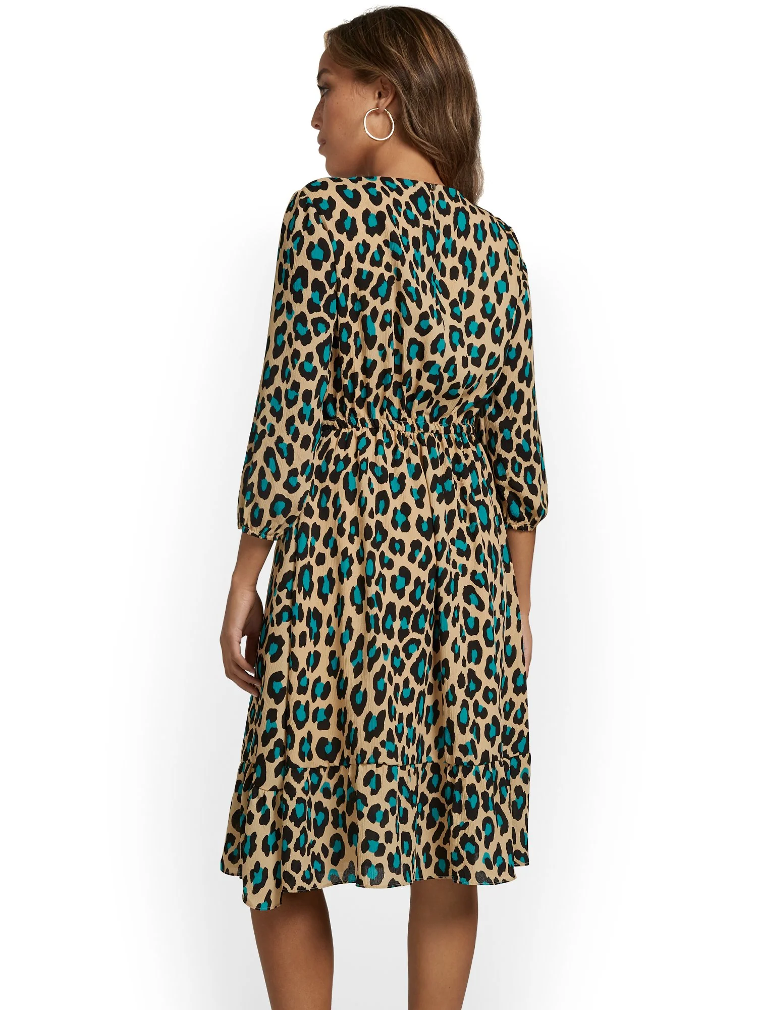 Leopard-Print Cut-Out Midi Dress - Image 2