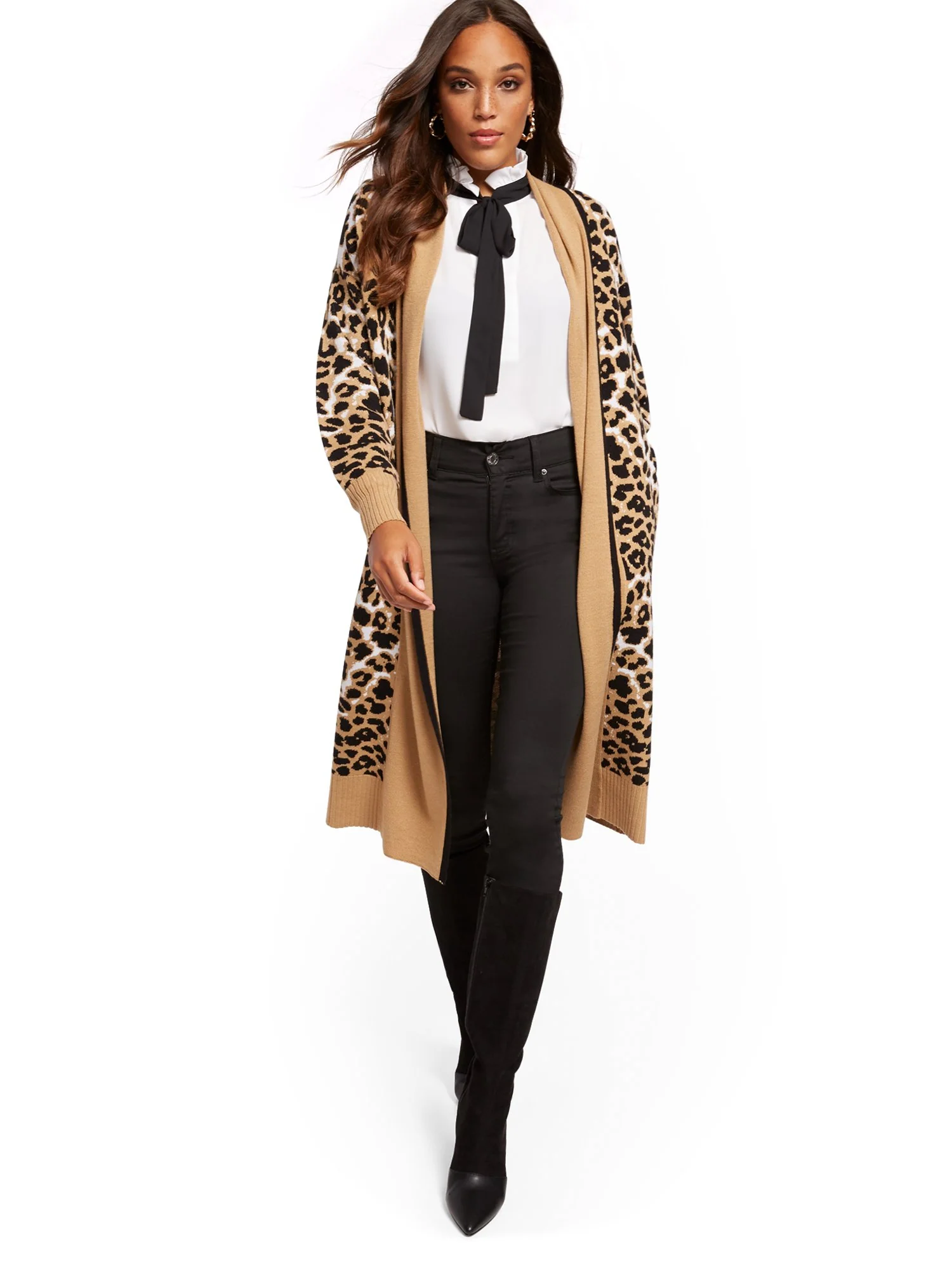 Leopard-Print Duster Cardigan - Image 2