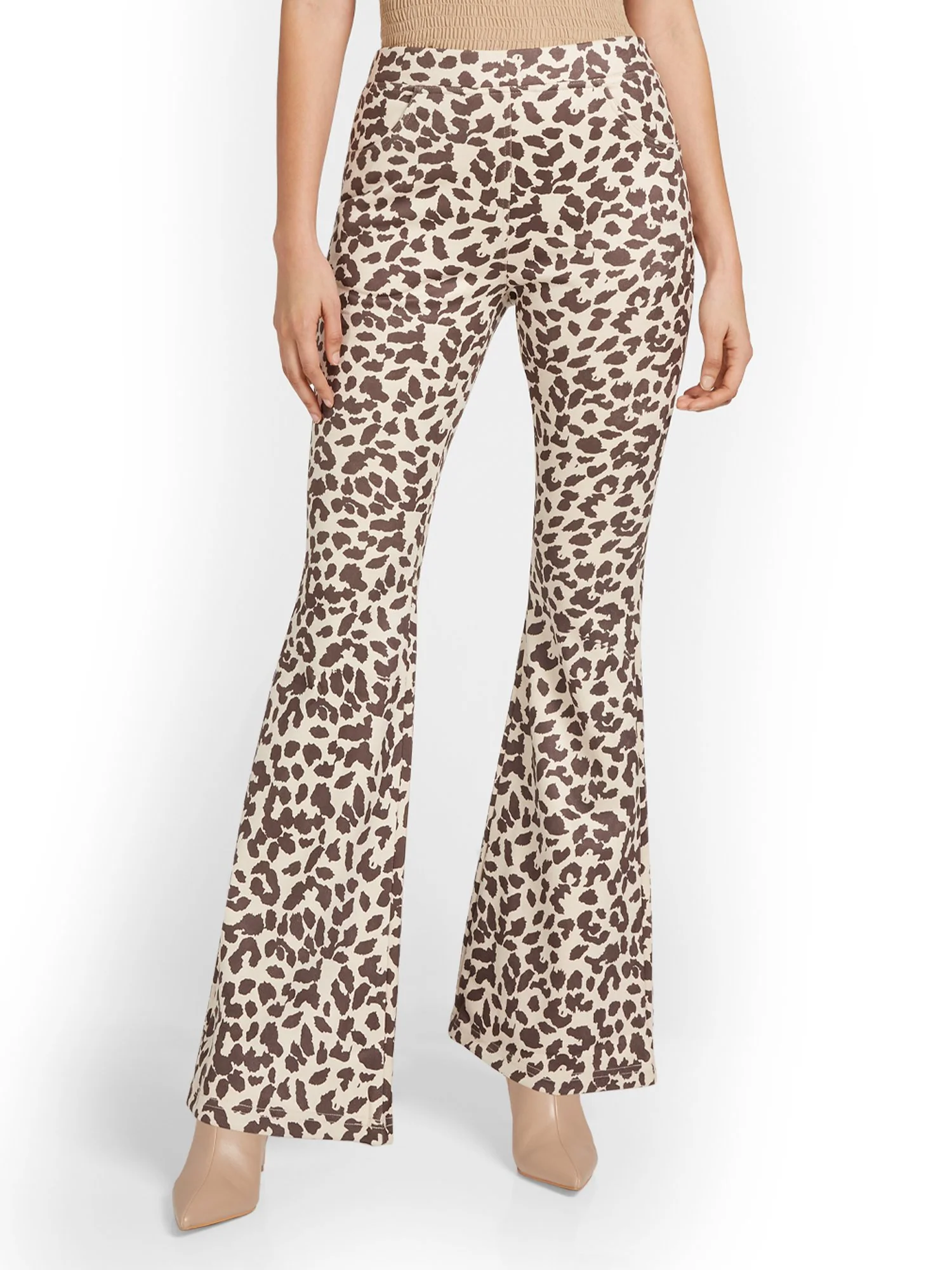 &Merci Leopard-Print Flare Scuba Pant - Brands We Love - Image 2