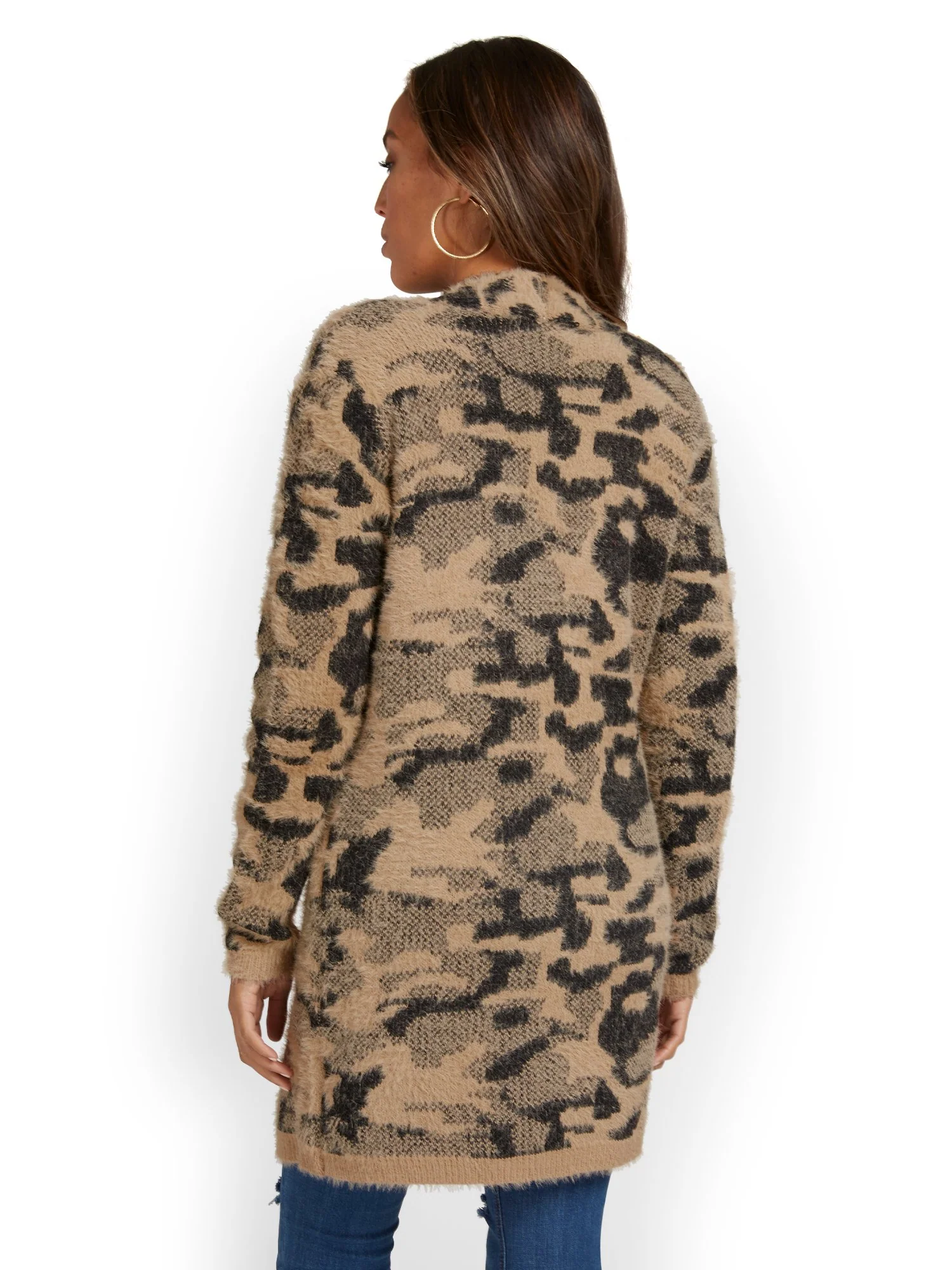 Fate Inc Leopard-Print Fuzzy-Knit Cardigan - Brands We Love - Image 3
