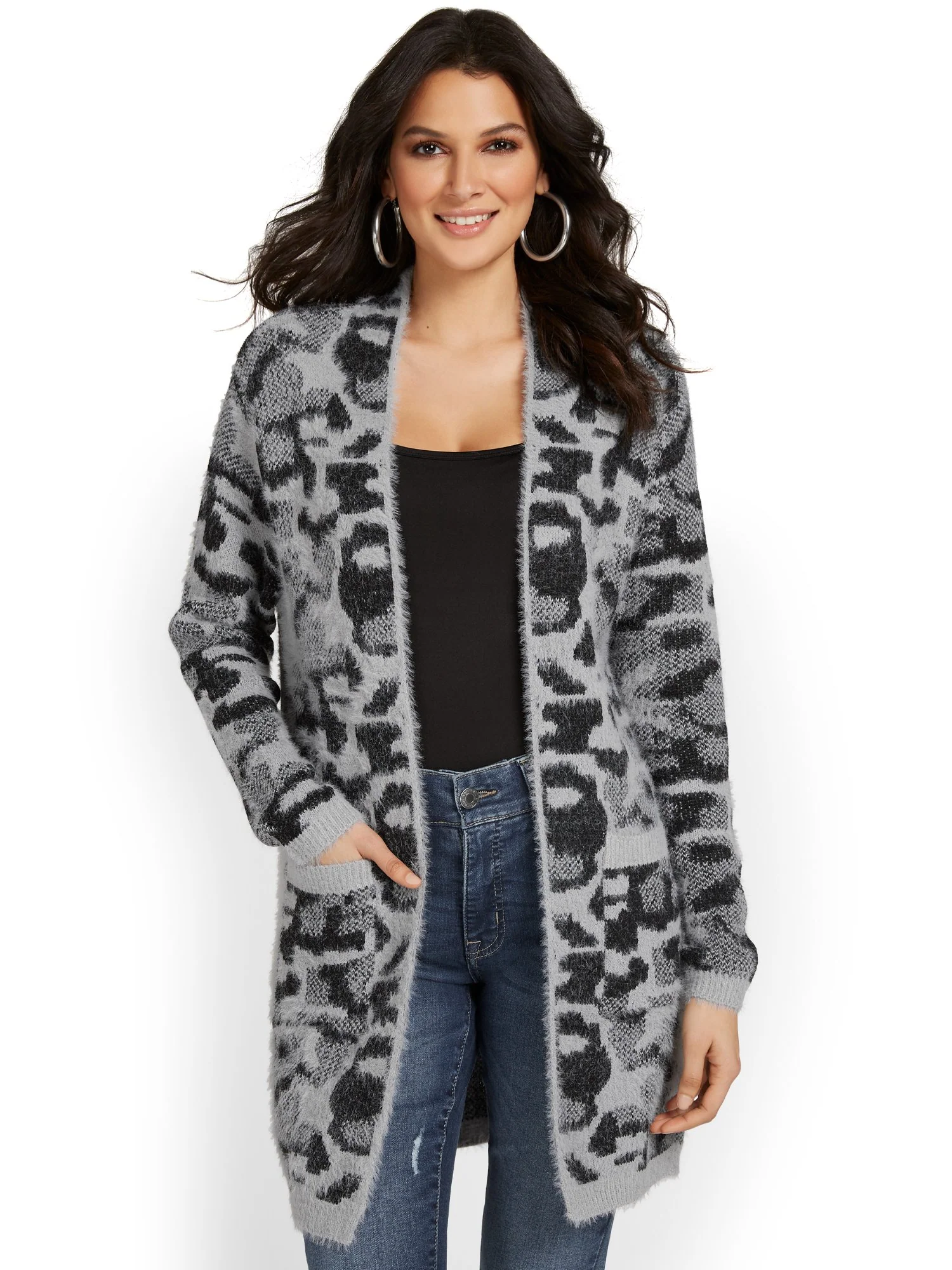 Fate Inc Leopard-Print Fuzzy-Knit Cardigan - Brands We Love - Image 5