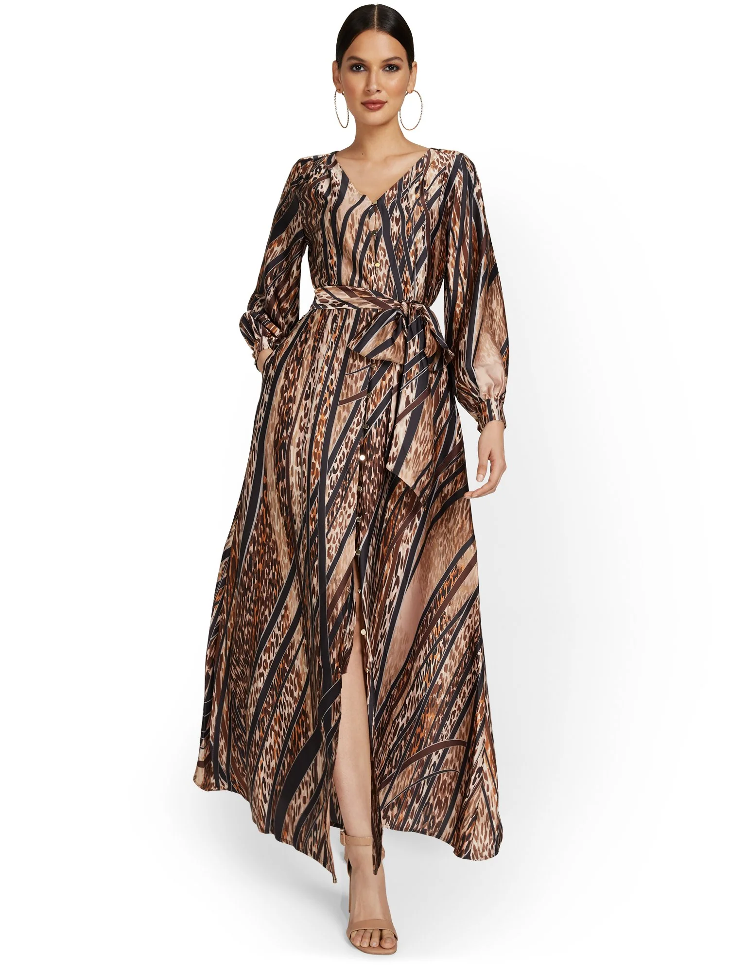 Leopard-Print Maxi Dress