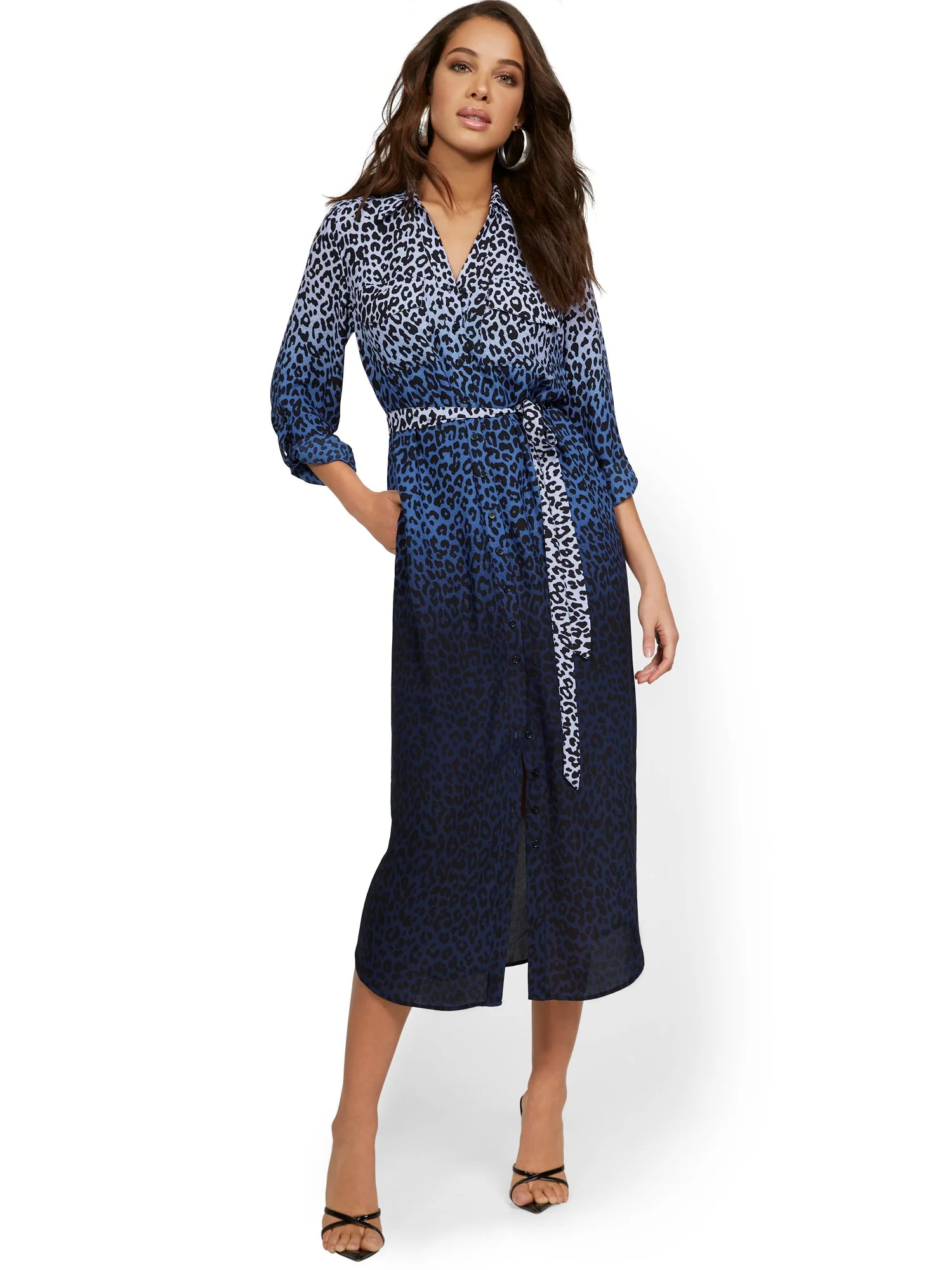 Leopard-Print Midi Shirtdress - Image 4