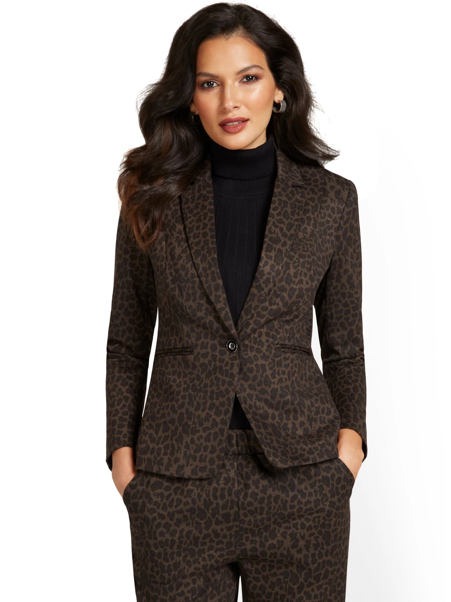 Leopard-Print One-Button Jacket - Superflex - Image 2