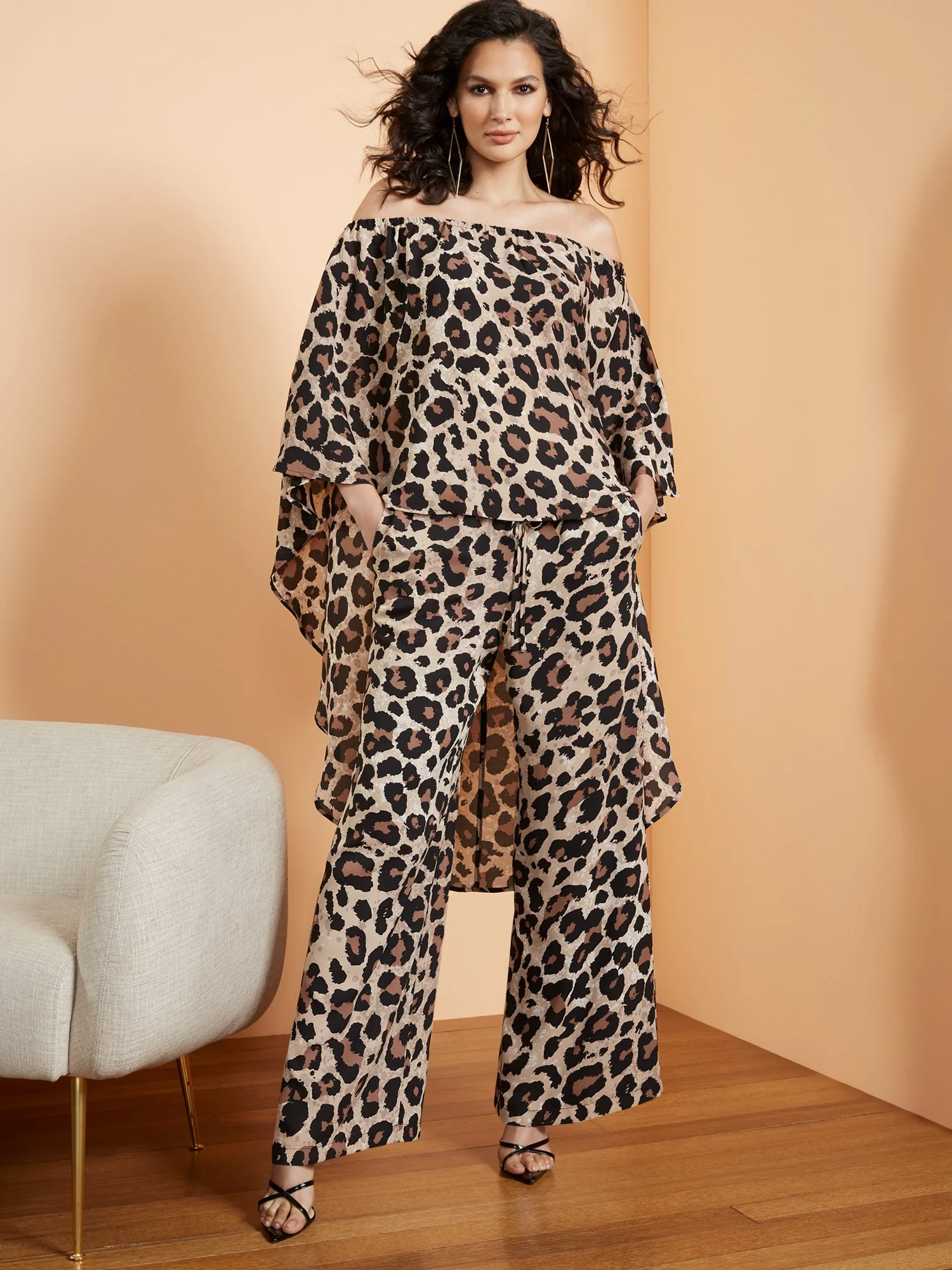 Leopard-Print Palazzo Pant