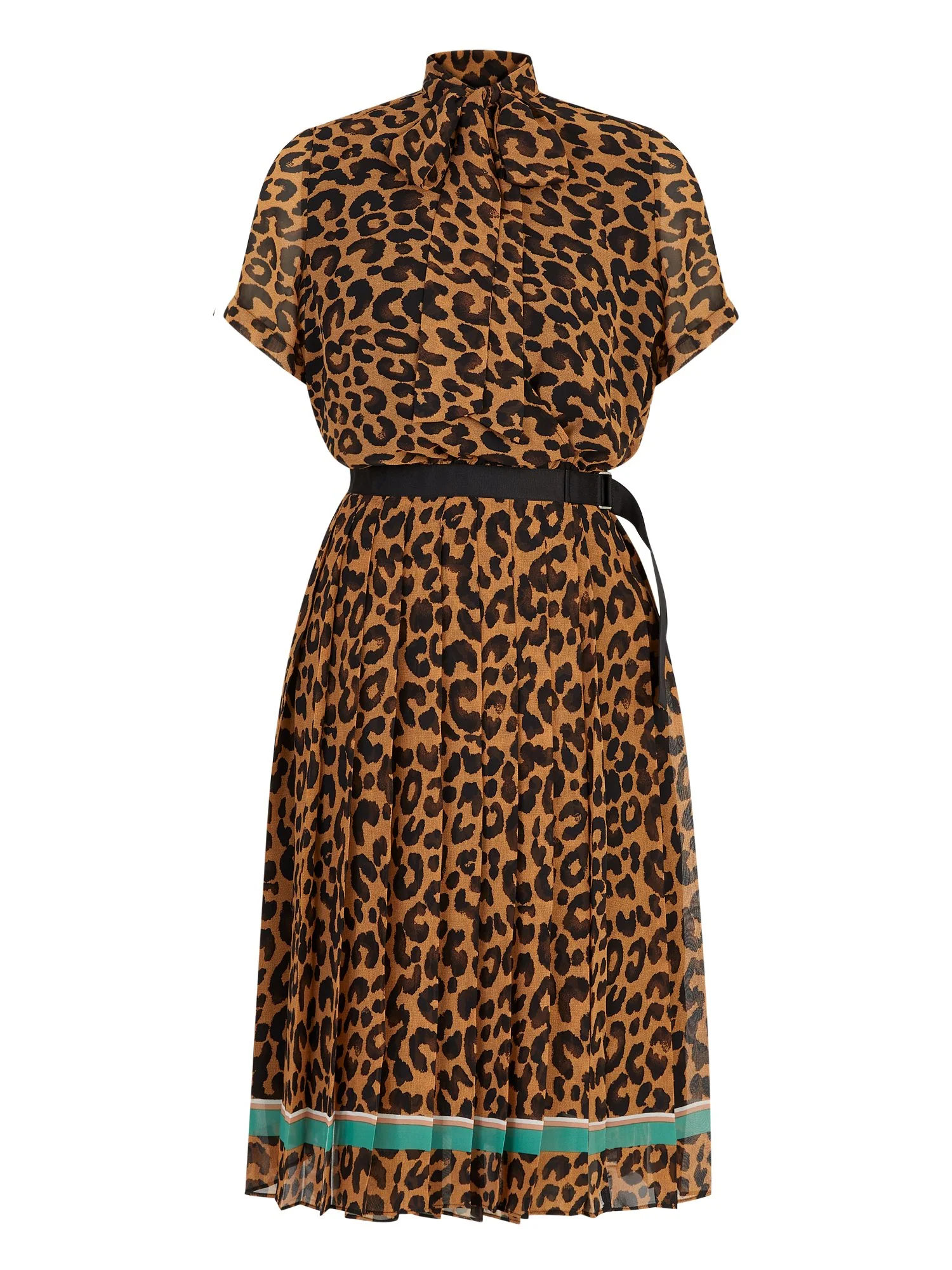 Leopard-Print Pleated Bow-Front Dress - The NY&C Legacy Collection - Image 2