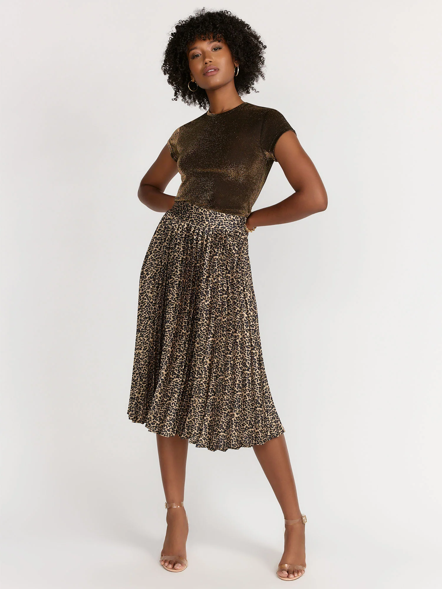 RD Style Leopard Print Pleated Midi Skirt - Brands We Love - Image 2
