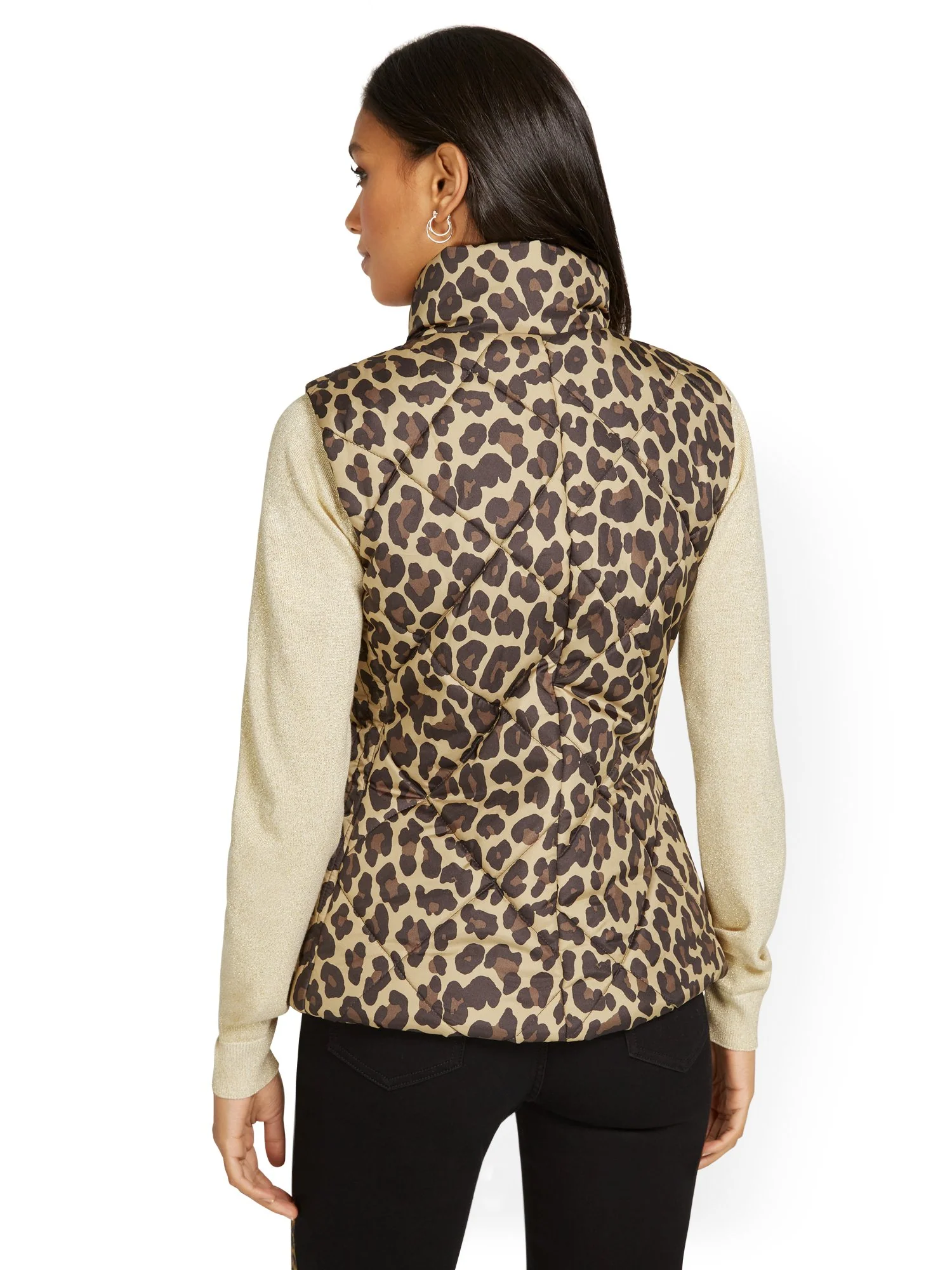 Leopard-Print Puffer Vest - Image 3
