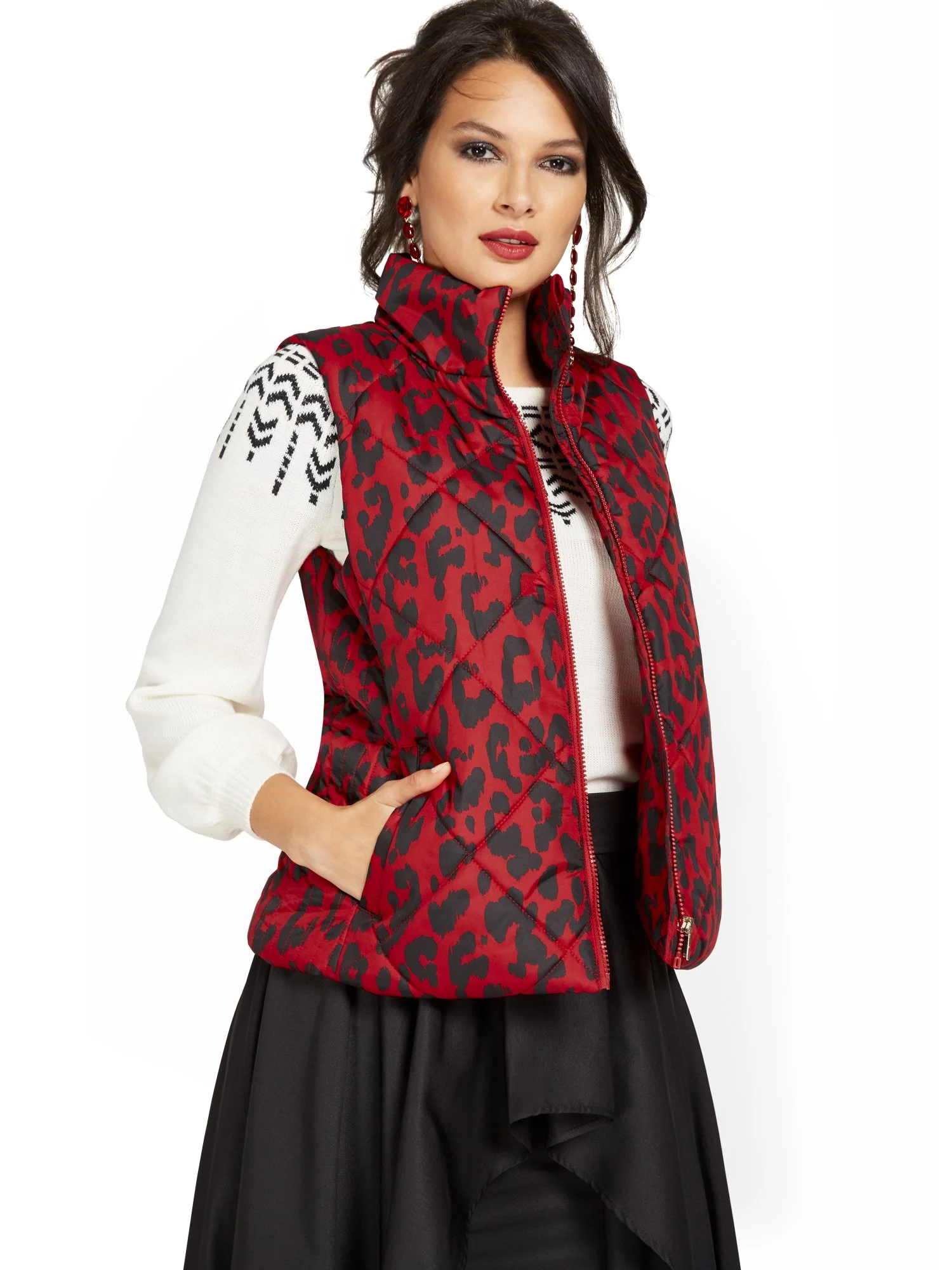 Leopard-Print Puffer Vest - Image 2