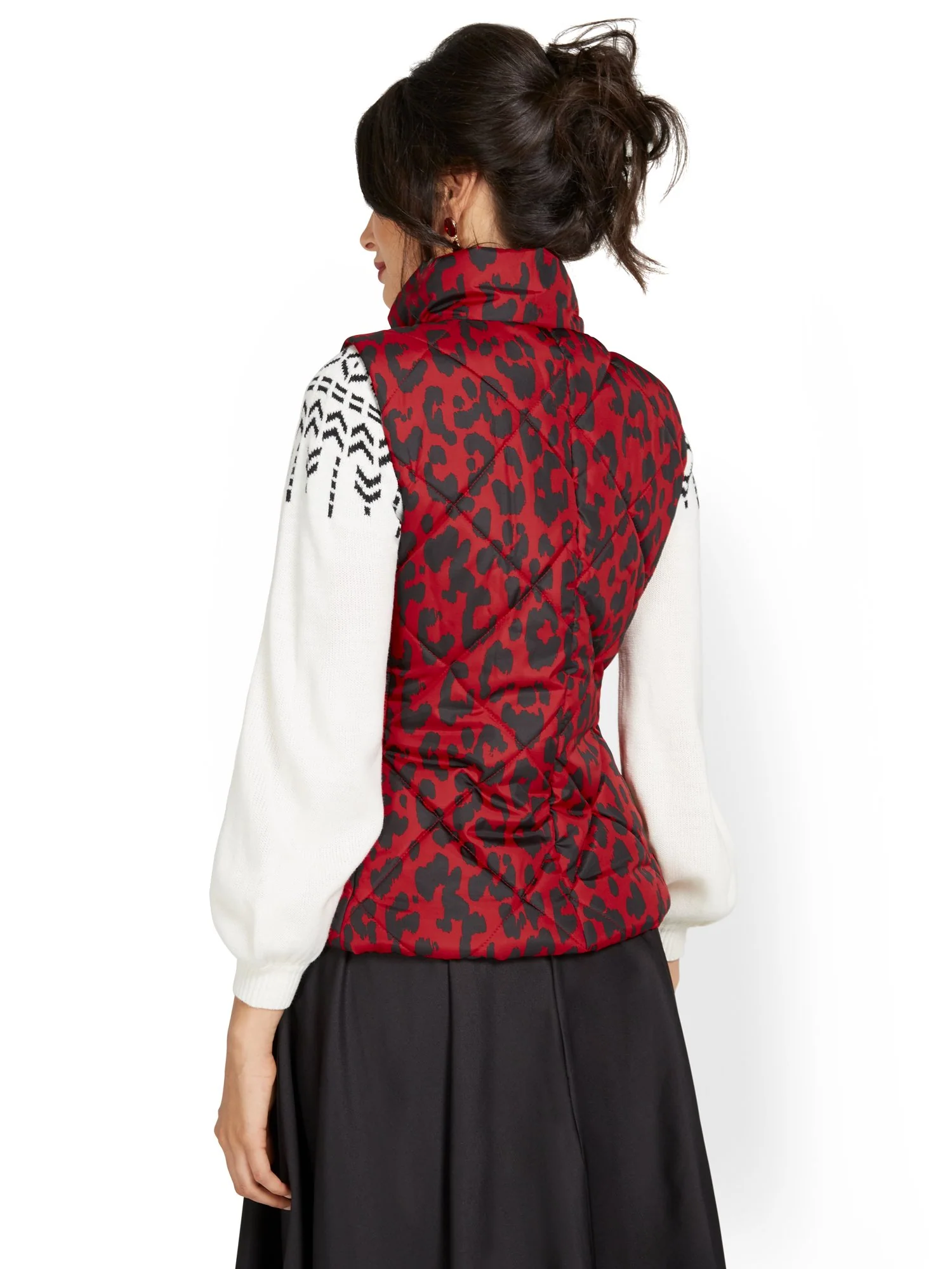 Leopard-Print Puffer Vest - Image 3