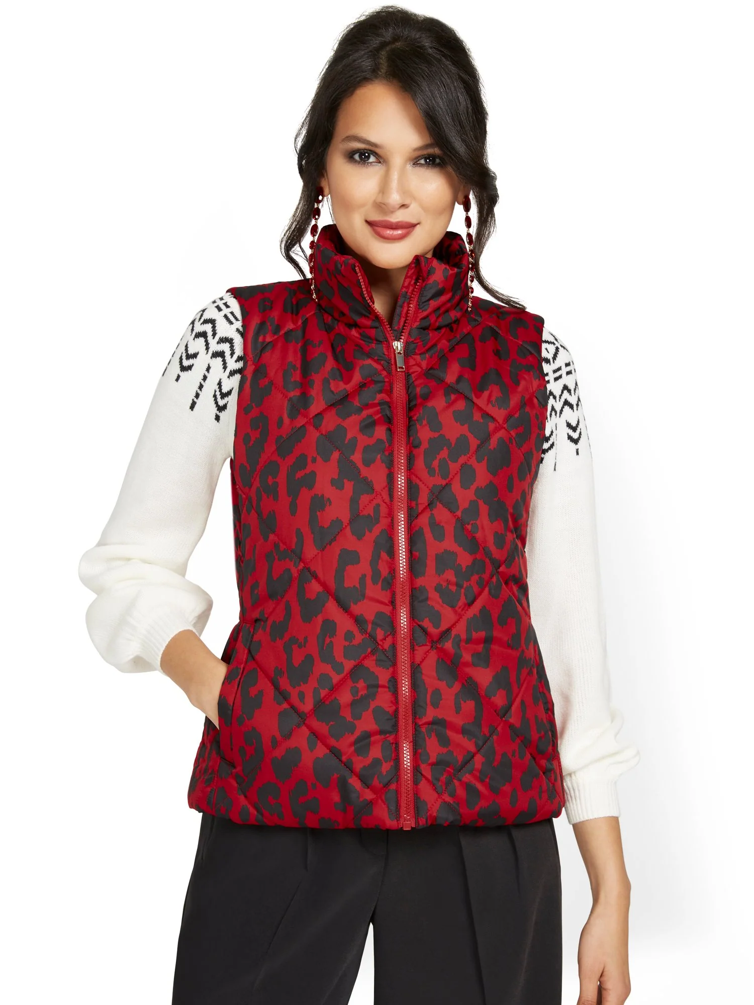 Leopard-Print Puffer Vest - Image 4