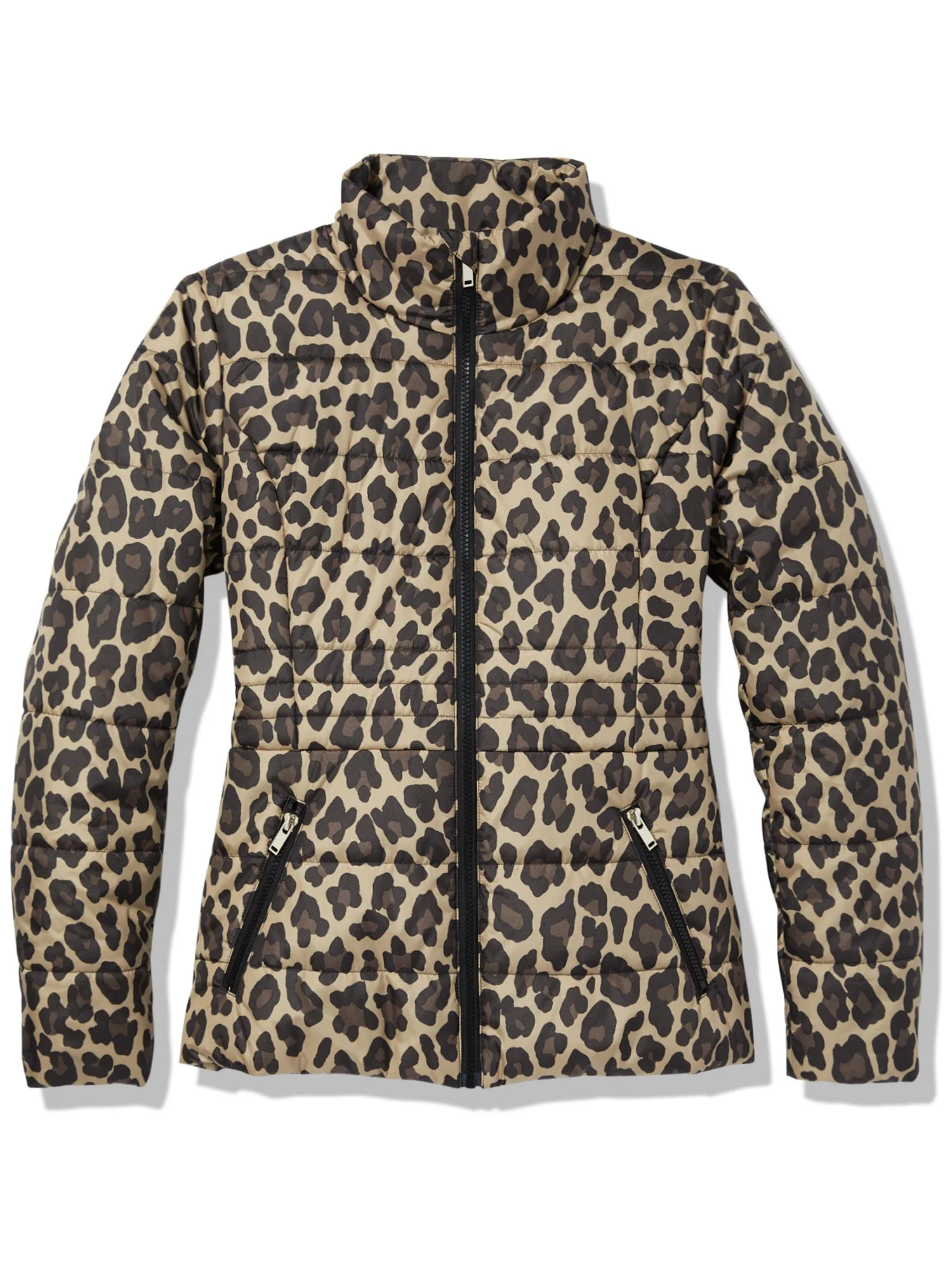 Leopard-Print Seamed Puffer Jacket - Image 3