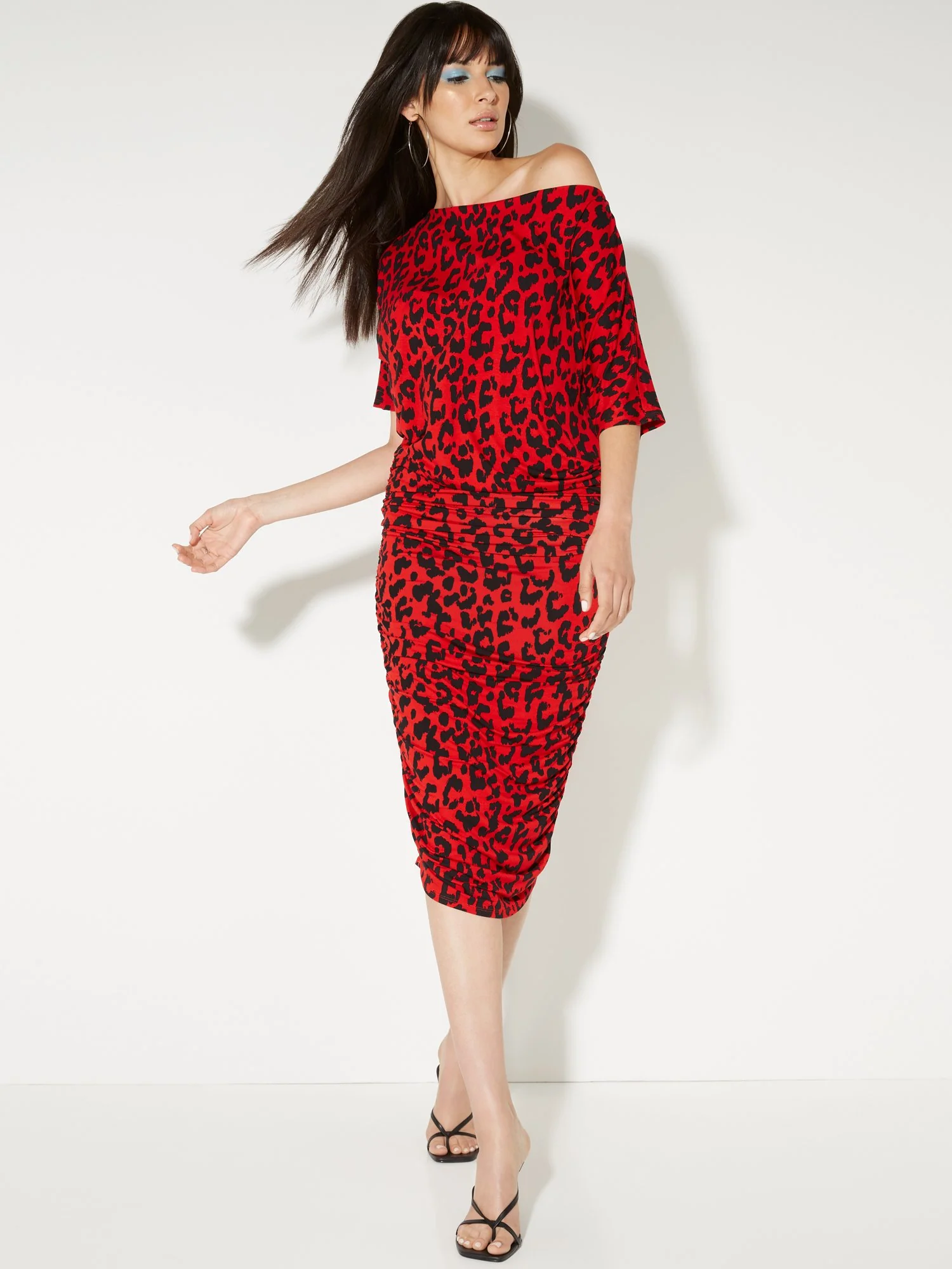Leopard-Print Short-Sleeve Dolman Top - NY&C Style System - Image 7