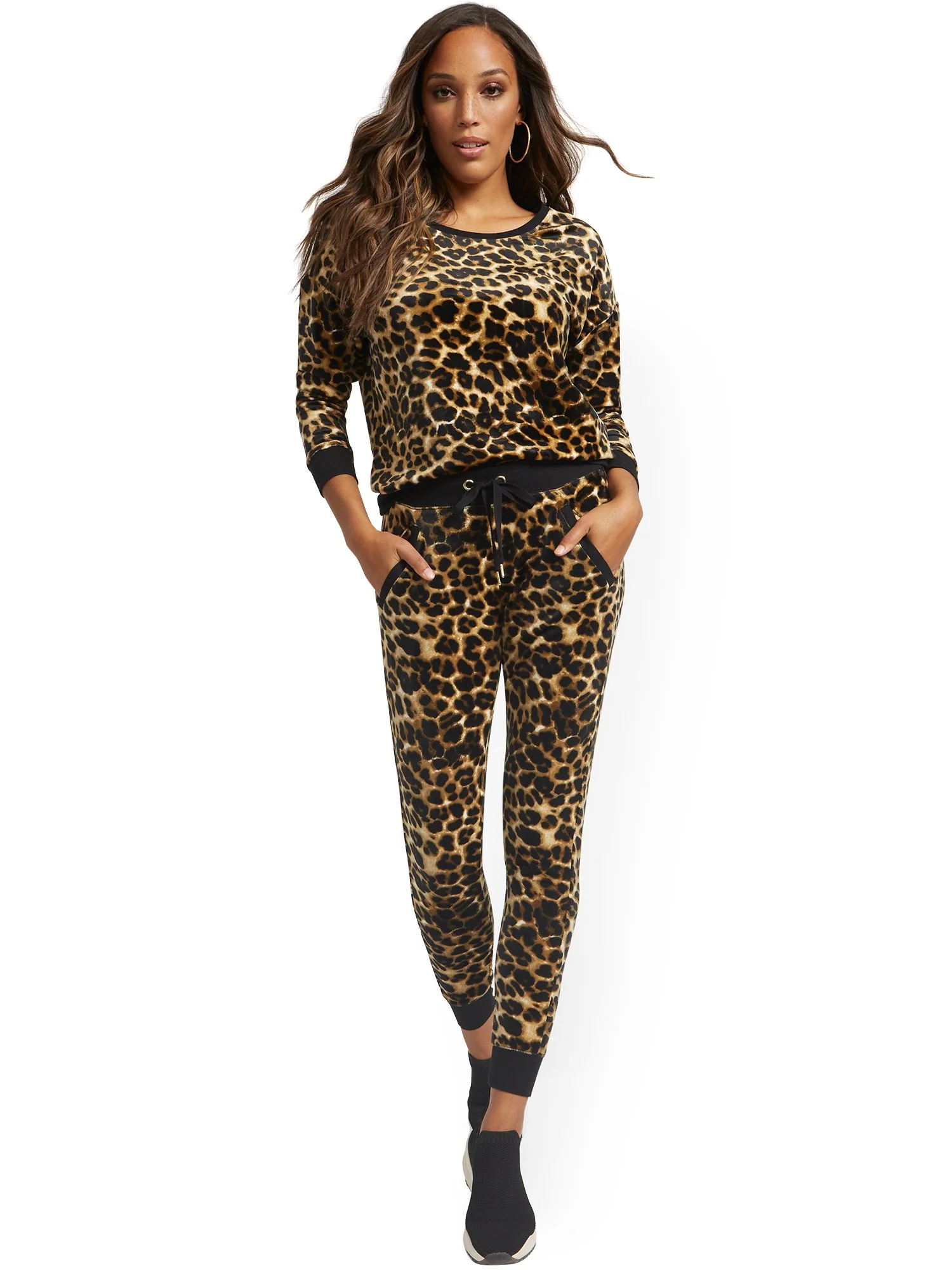 Leopard-Print Velour Jogger Pant - Dreamy Velour Collection - Image 4