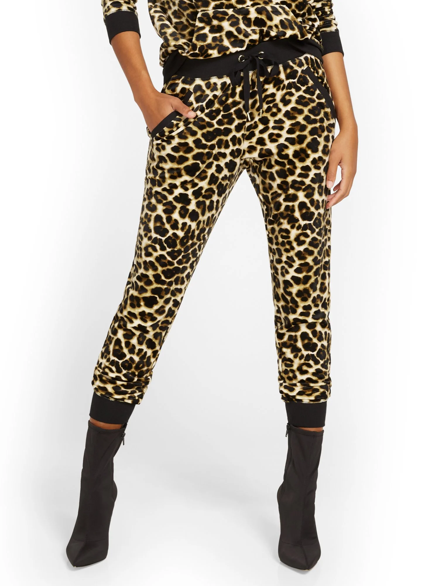 Leopard-Print Velour Jogger Pant - Dreamy Velour Collection - Image 2