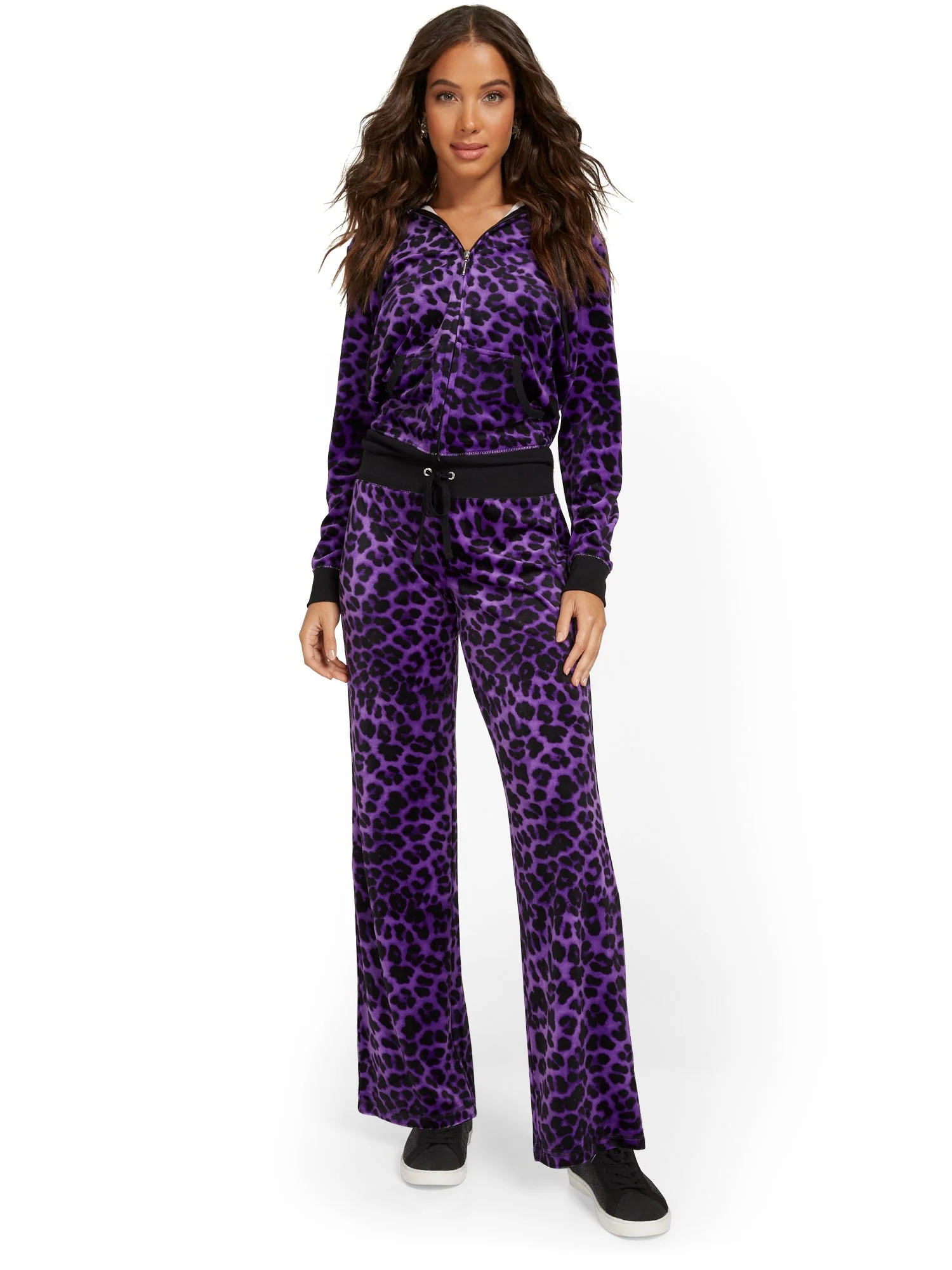 Leopard-Print Velour Straight-Leg Pant - Dreamy Velour Collection - Image 9