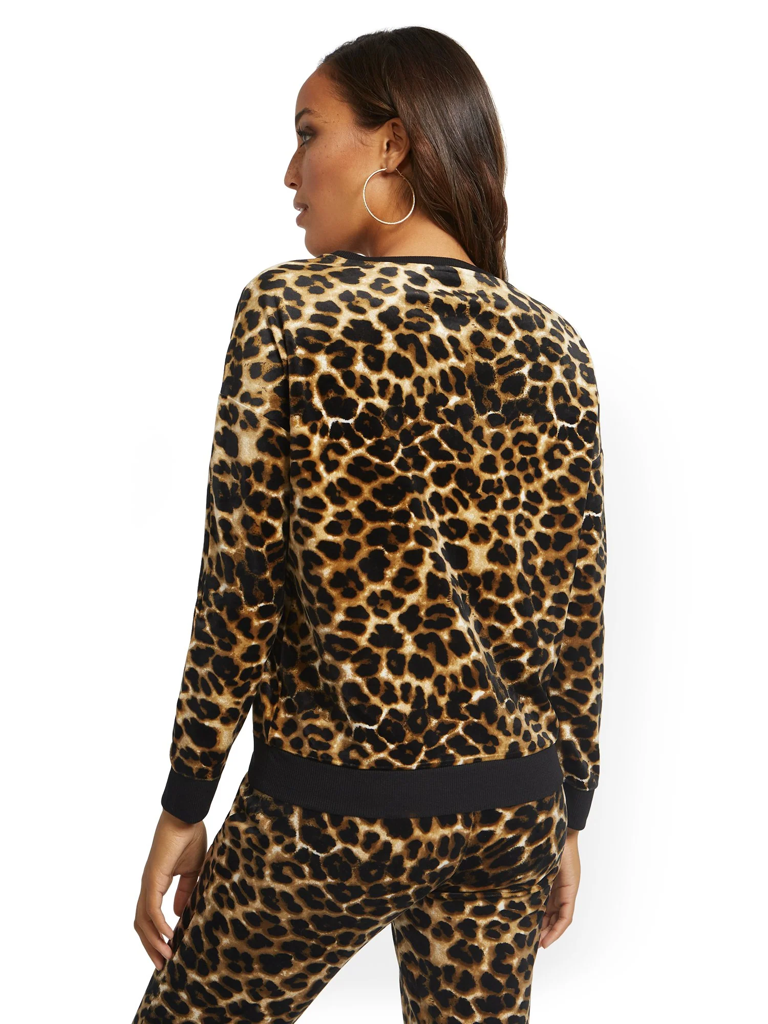 Leopard-Print Velour Sweatshirt - Dreamy Velour Collection - Image 2