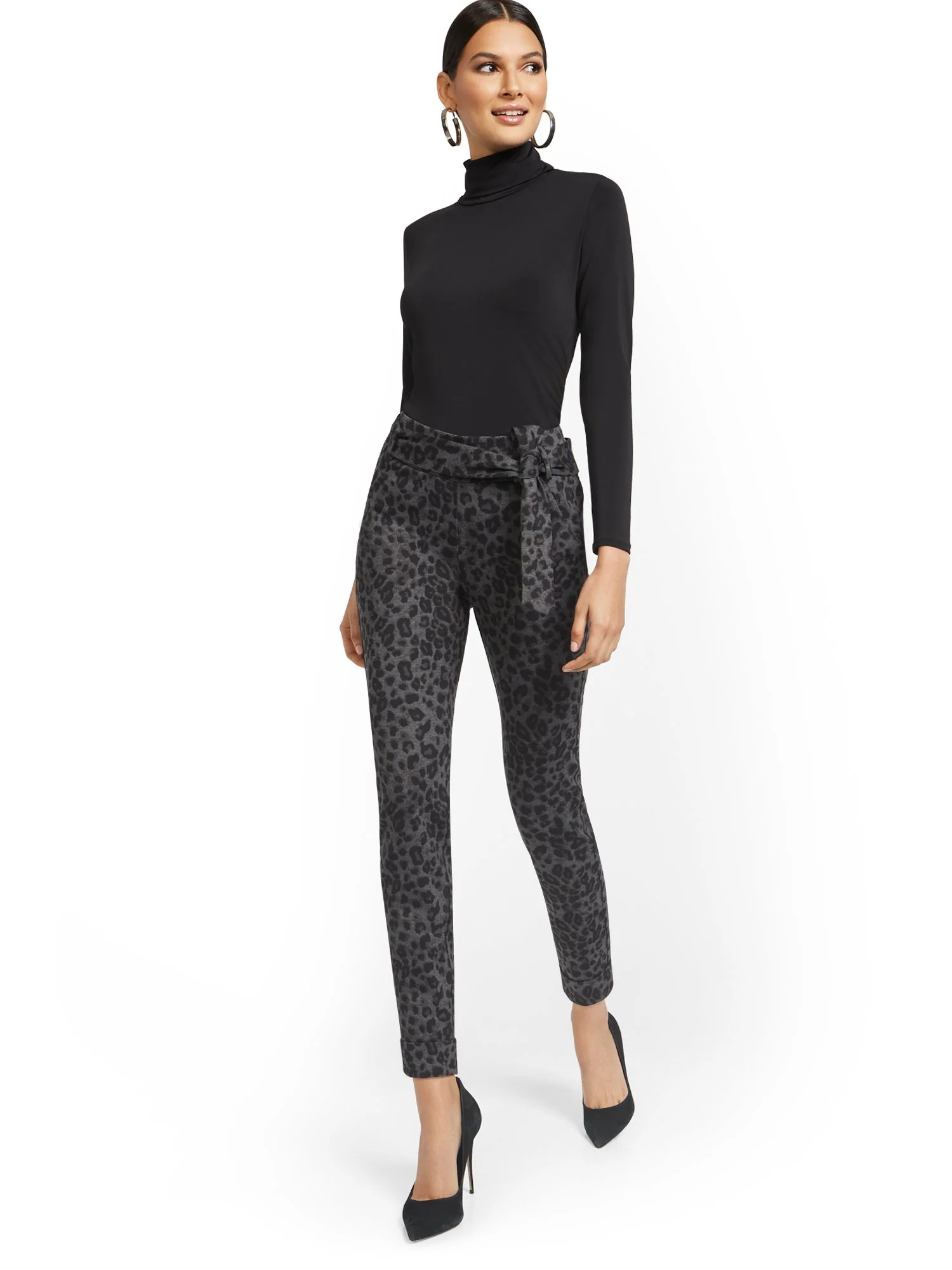 Leopard Pull-On Slim-Leg Pant - Superflex - Image 4