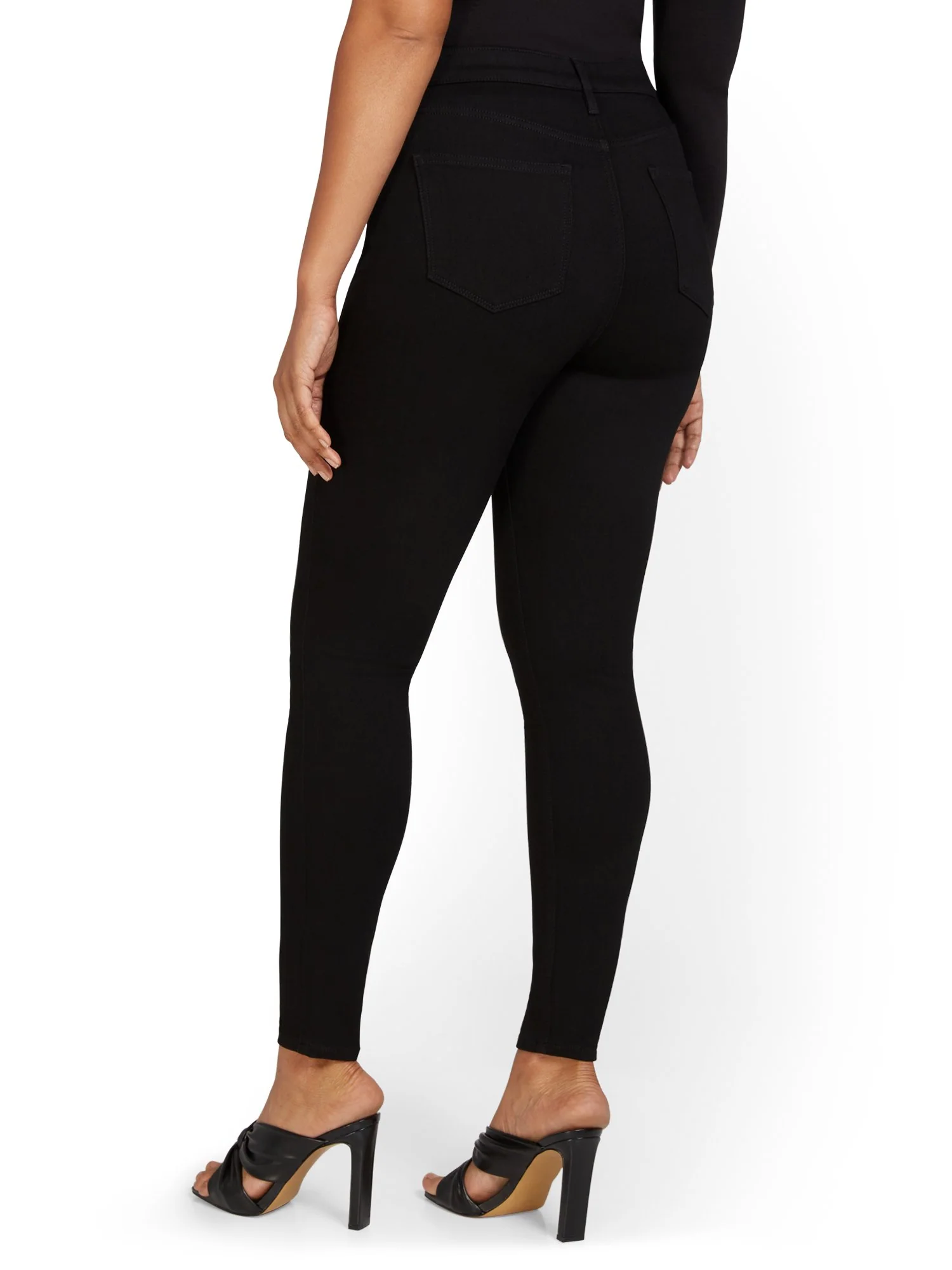 Lexi High-Waisted Super-Skinny Jeans - Black - Image 9