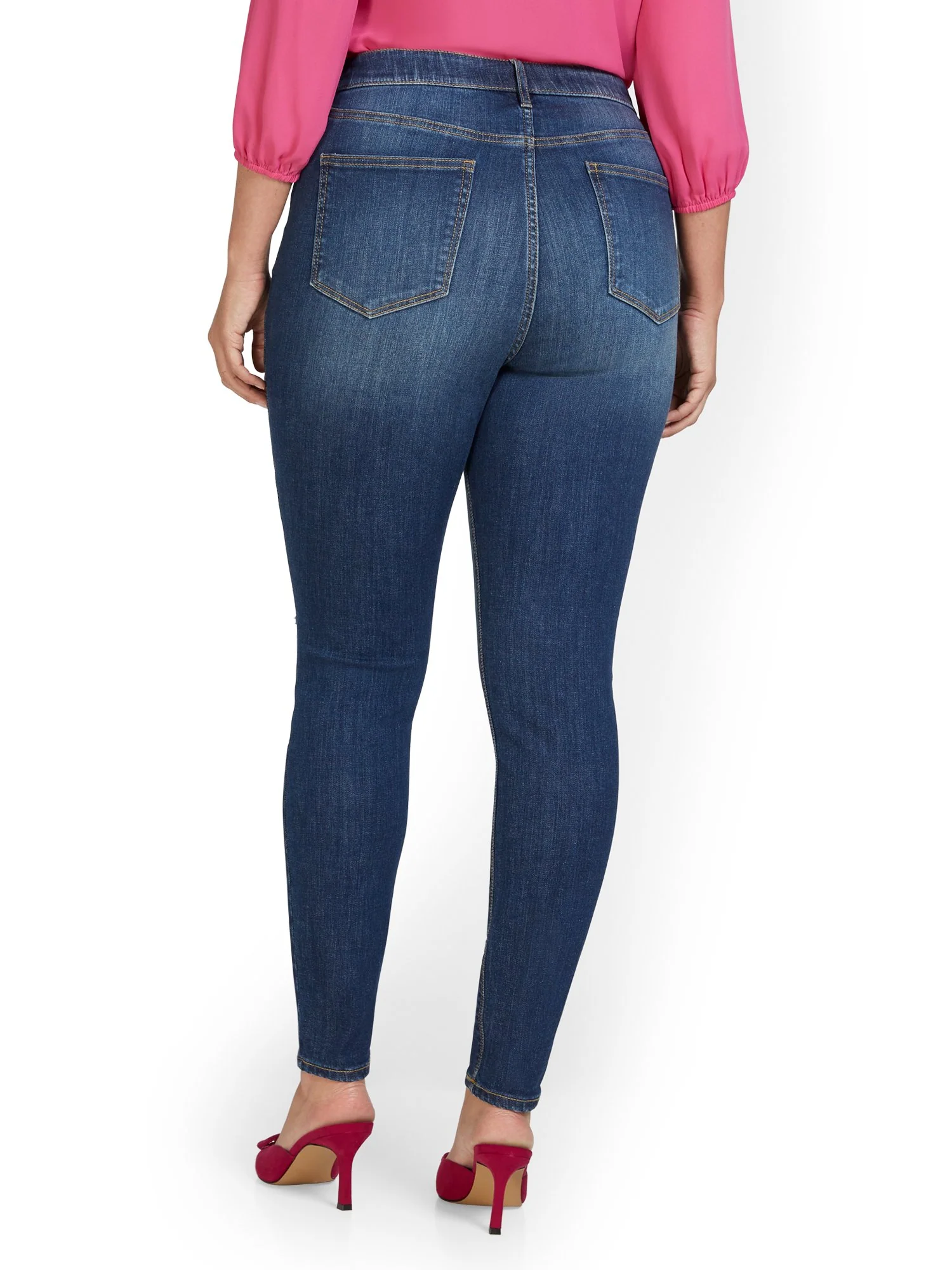 Lexi High-Waisted Super-Skinny Jeans - Medium Wash - Image 4