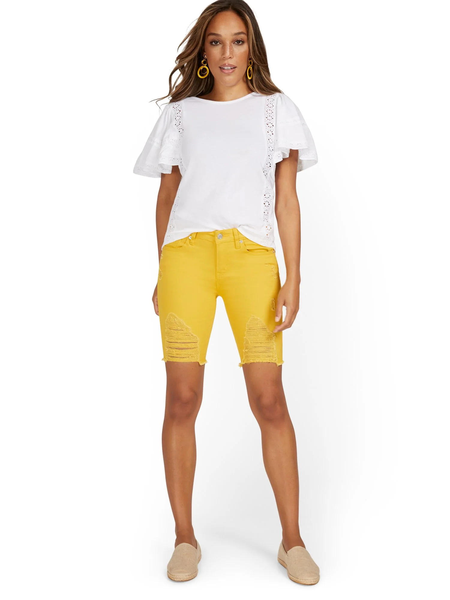 Lexi Mid-Rise 9-Inch Short - Tulip Yellow - Image 4