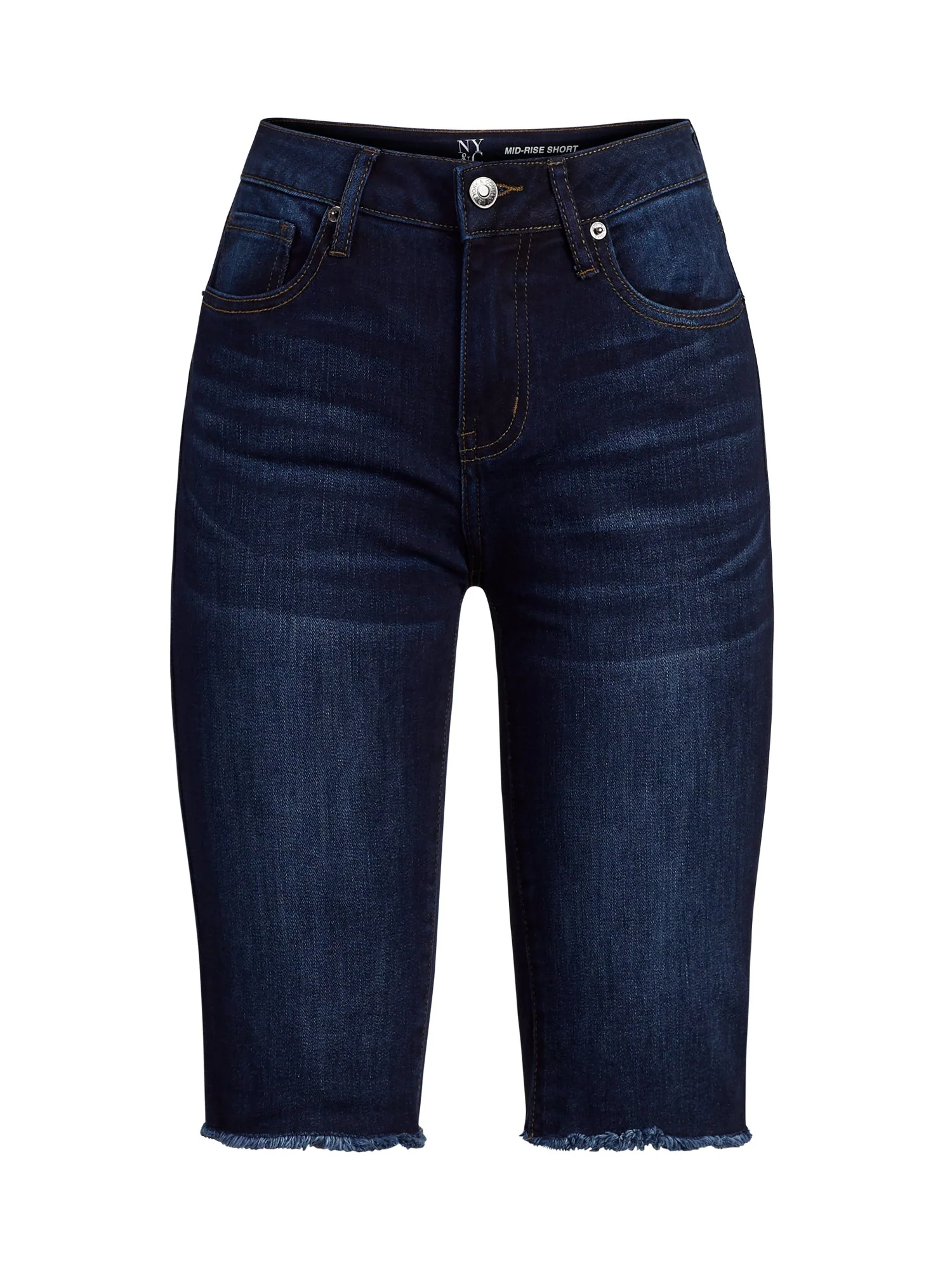 Lexi Mid-Rise Super-Skinny 13-Inch Bermuda Short - Bluebird Blue