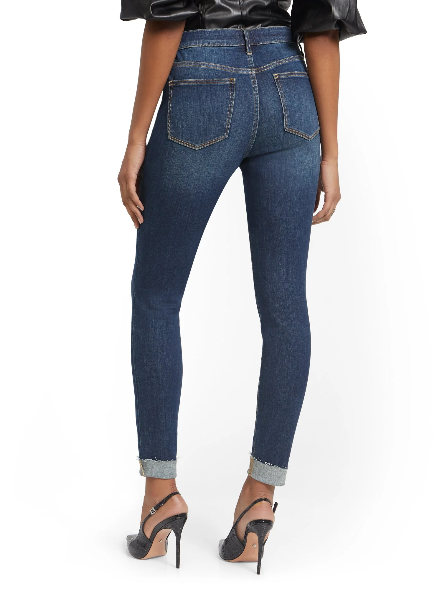 Lexi Mid-Rise Super-Skinny Jeans - Foxy Blue - Image 3