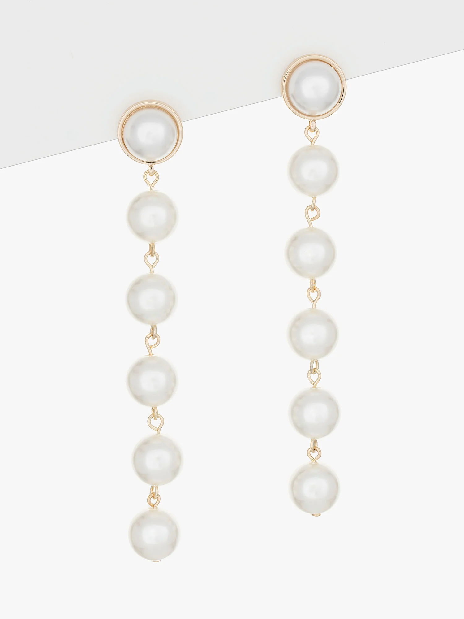 Linear Pearl Drop Earring - Image 2