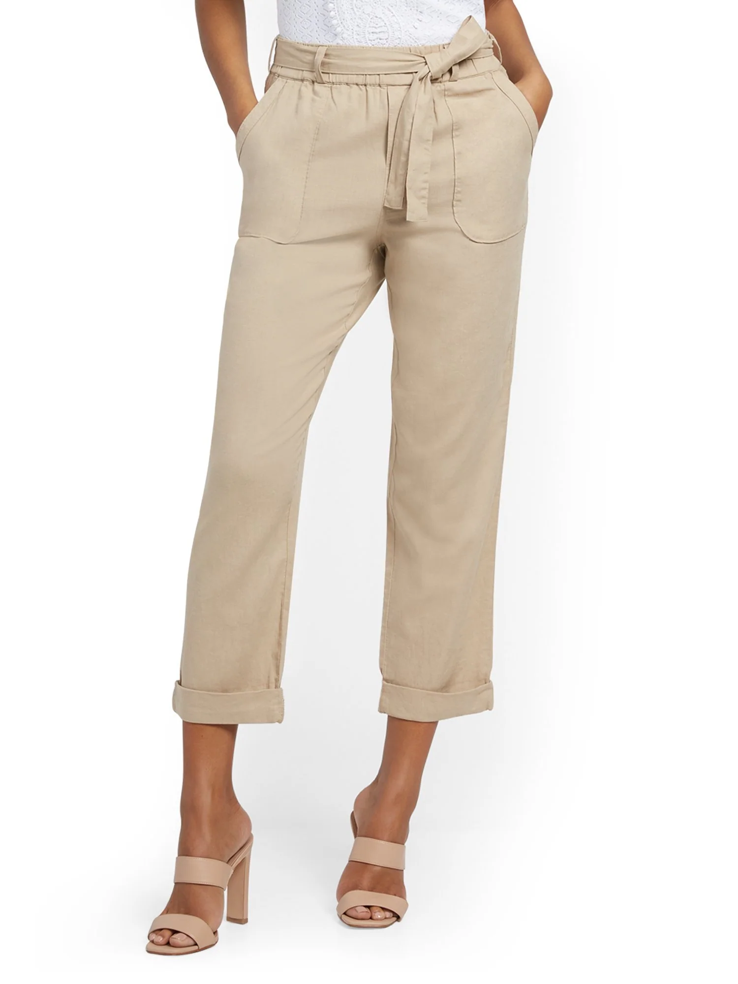 Linen Belted Boyfriend Pant - Image 11