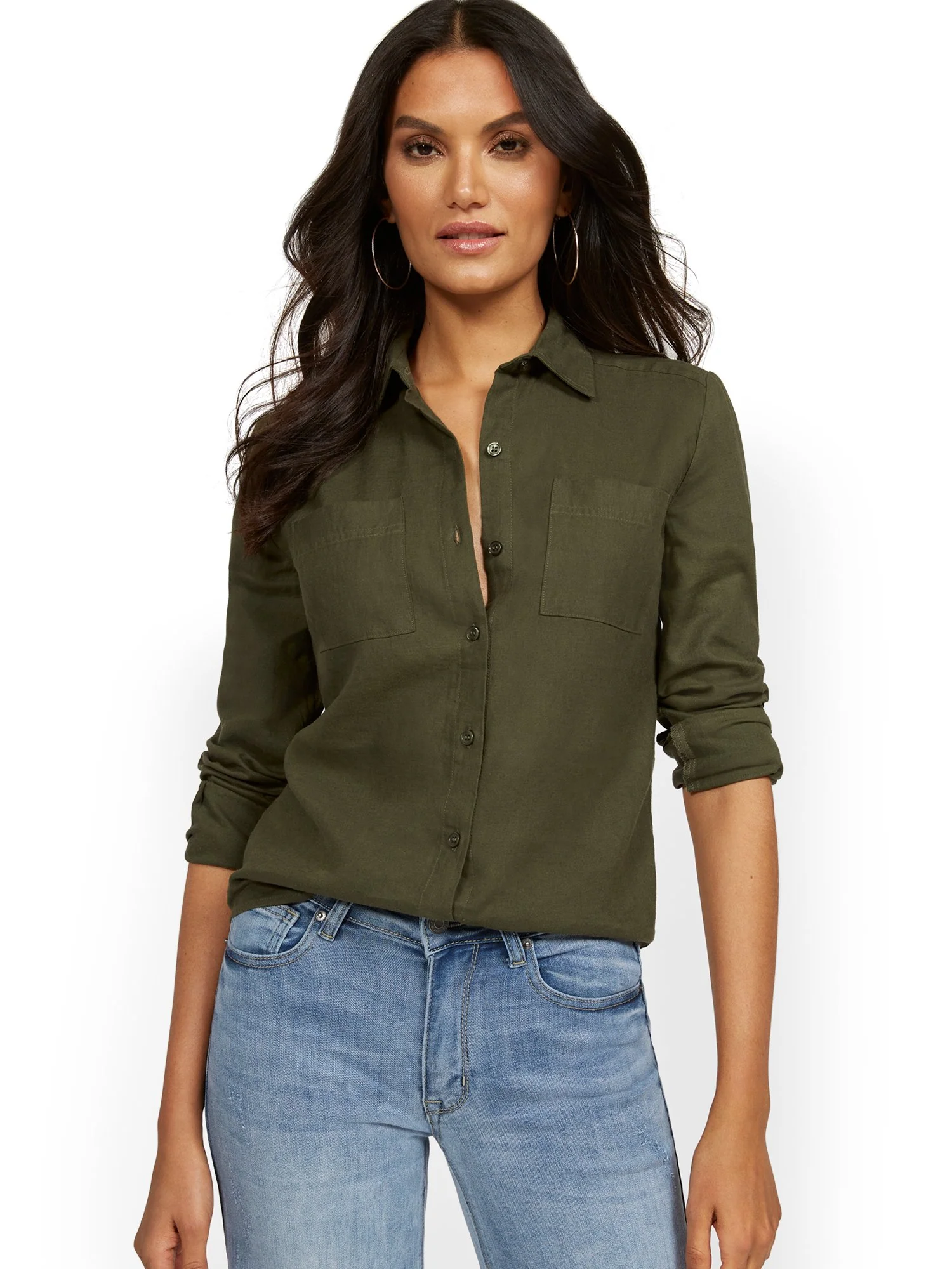 Linen-Blend Double-Pocket Shirt - Image 10