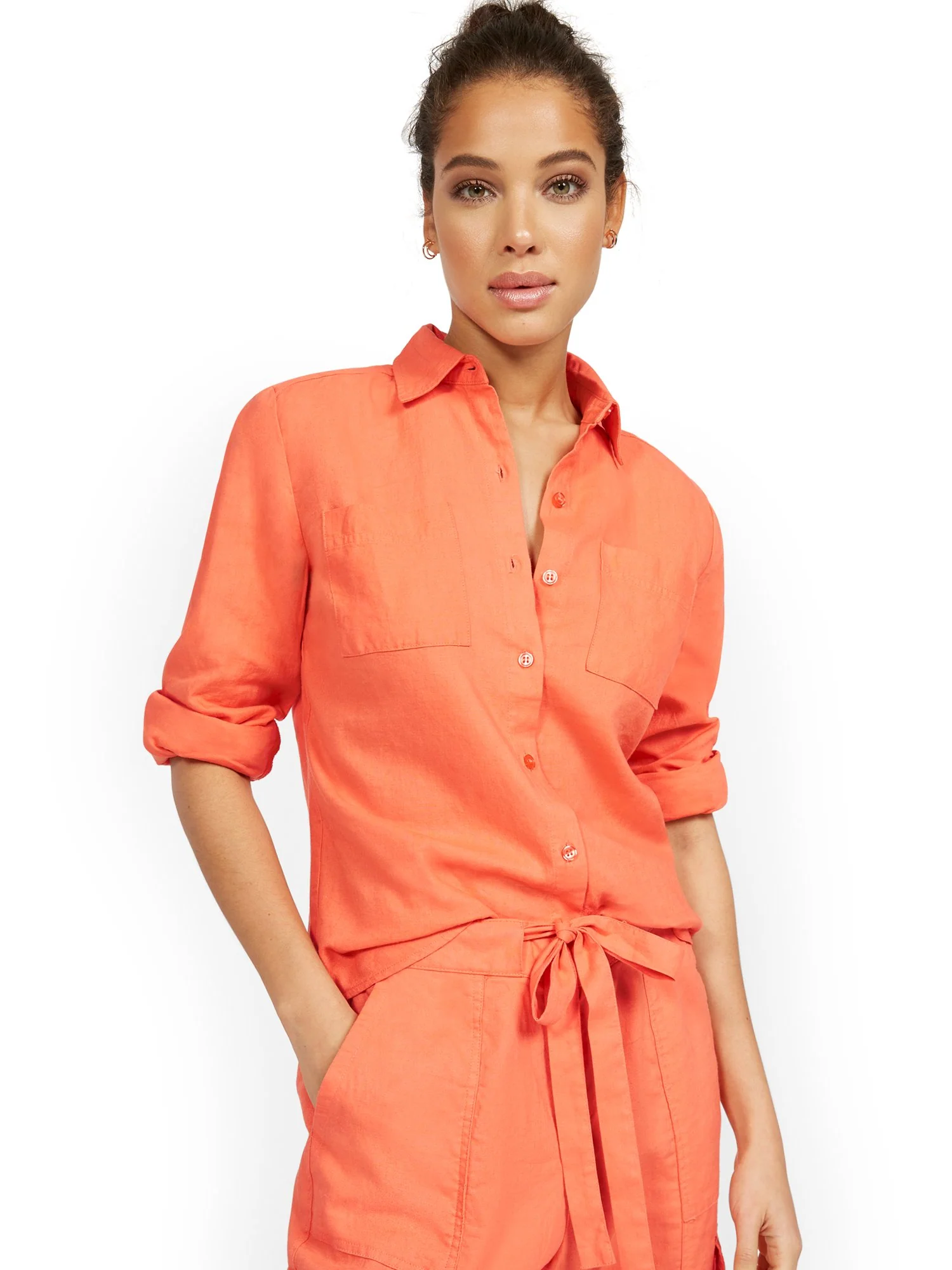Linen-Blend Double-Pocket Shirt - Image 7