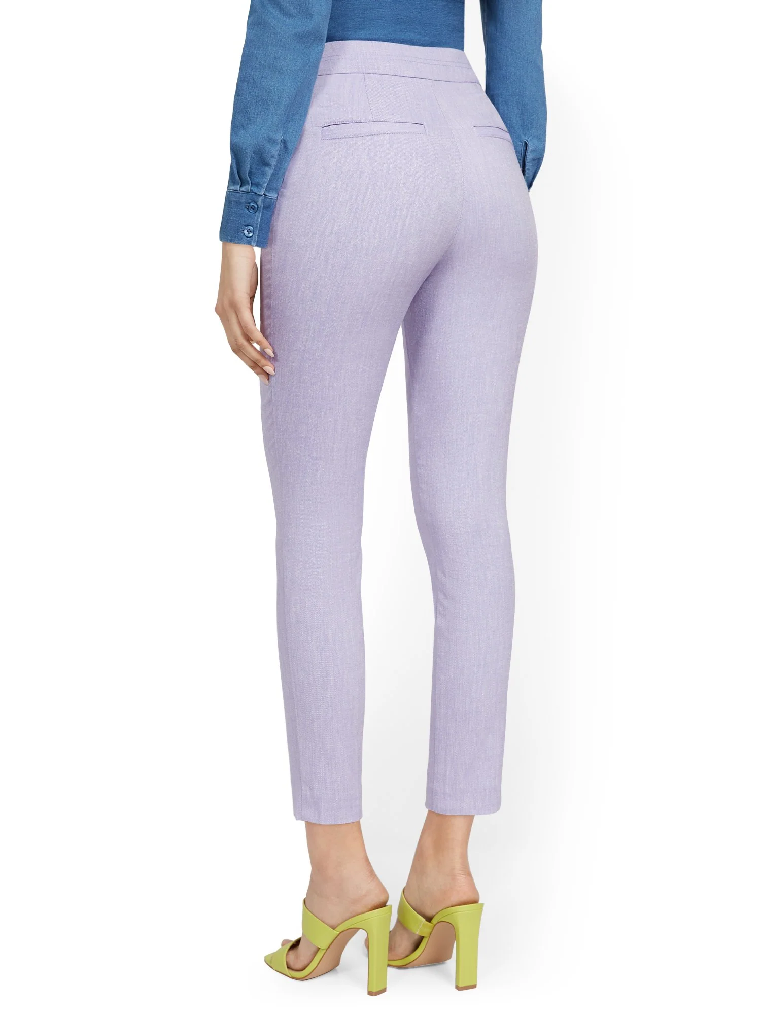 Linen-Blend High-Waisted Ankle Pant - 7th Avenue - Image 3