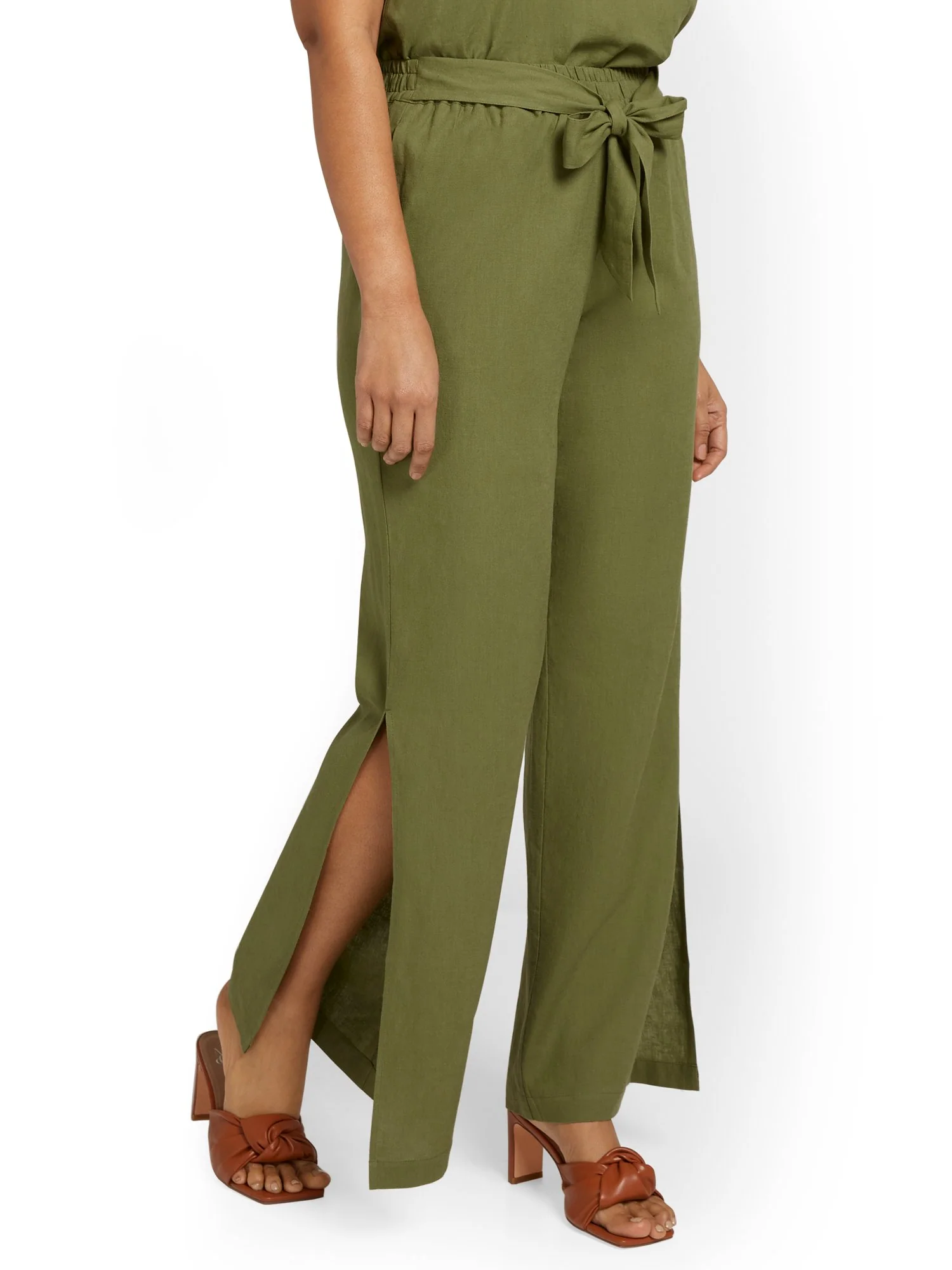 Linen-Blend High-Waisted Wide-Leg Pant - Image 6