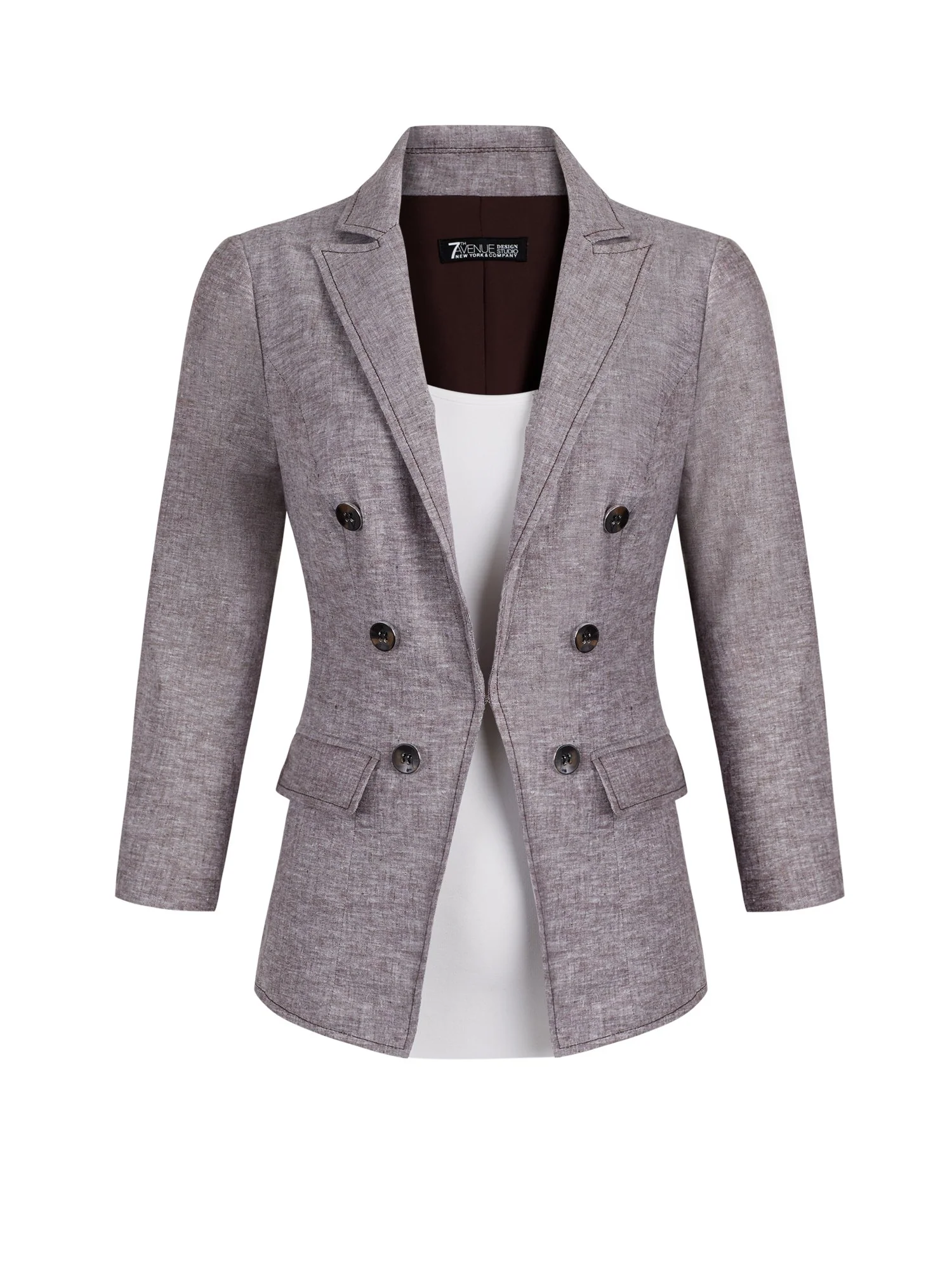 Linen-Blend Jacket - 7th Avenue - Image 5