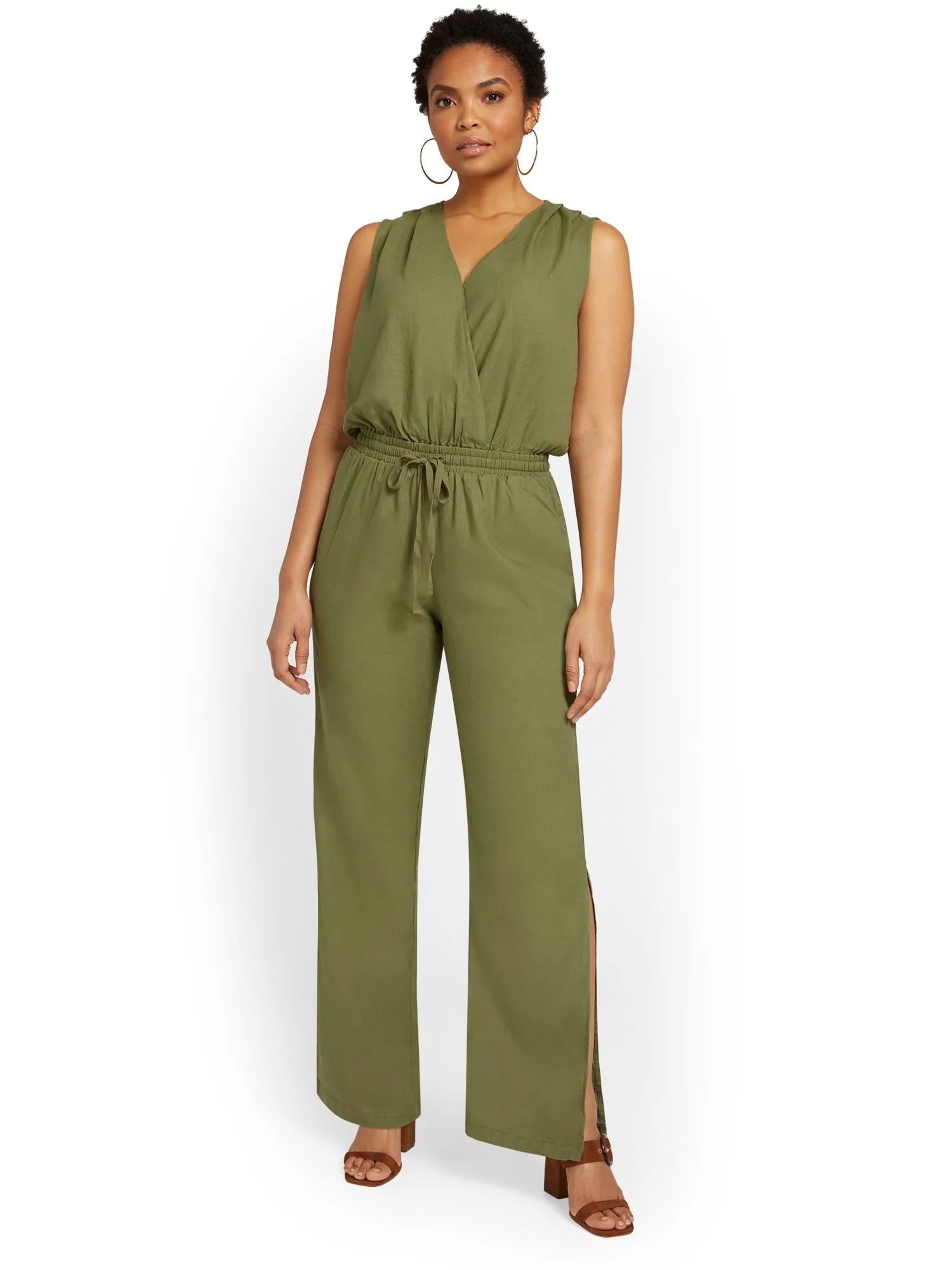 Linen-Blend Jumpsuit - Image 2