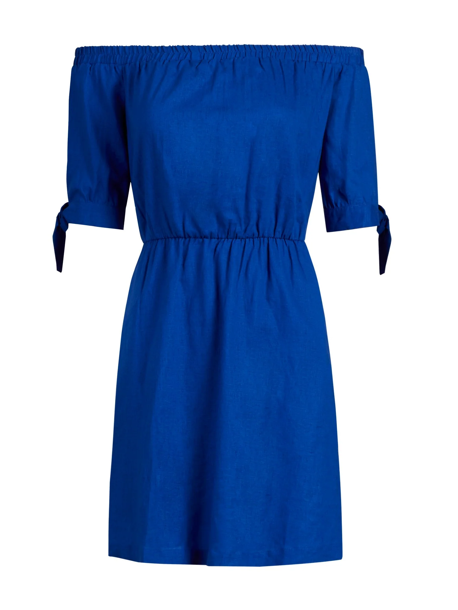 Linen-Blend Off-The-Shoulder Shift Dress - Image 12