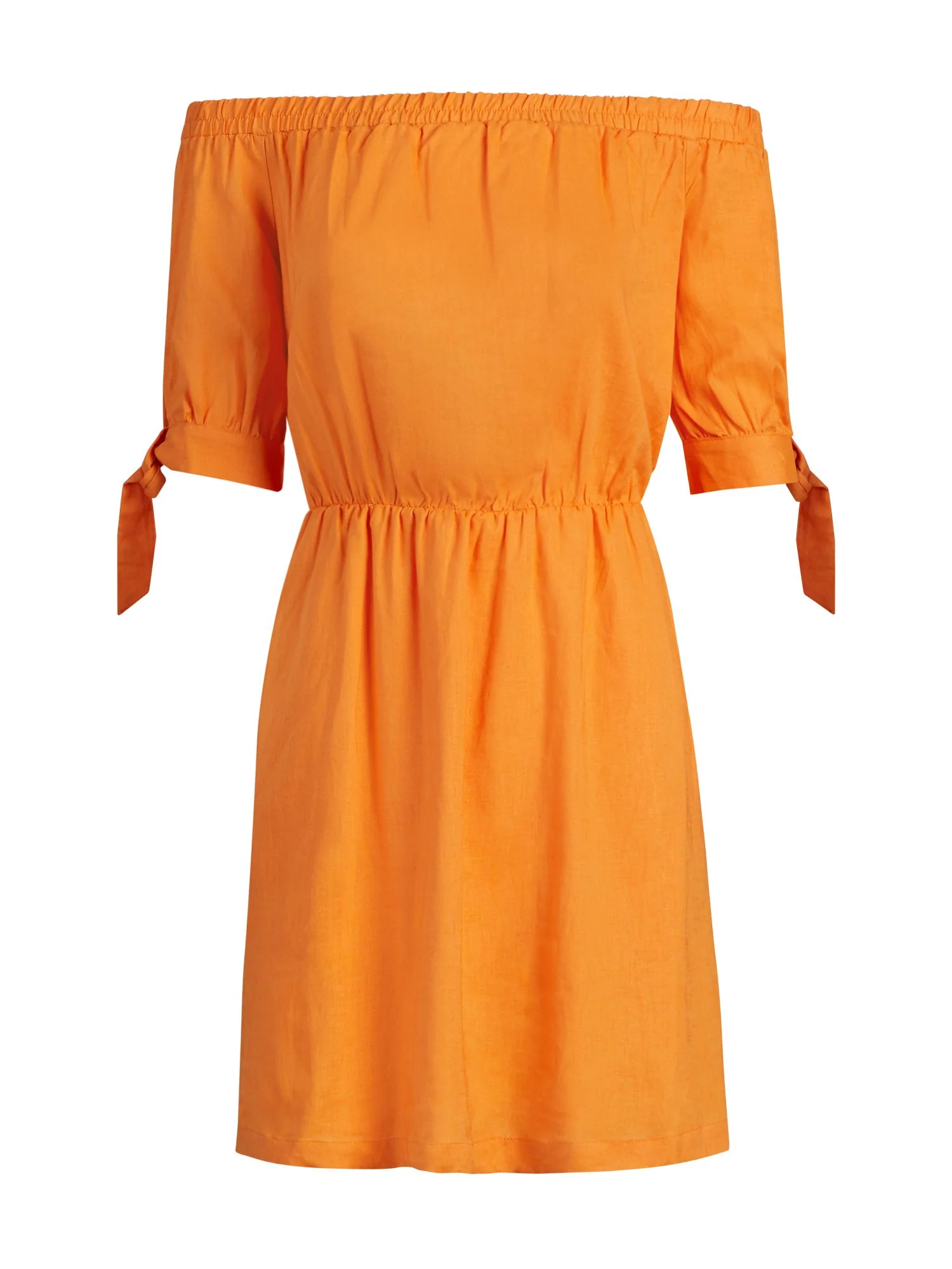 Linen-Blend Off-The-Shoulder Shift Dress - Image 5