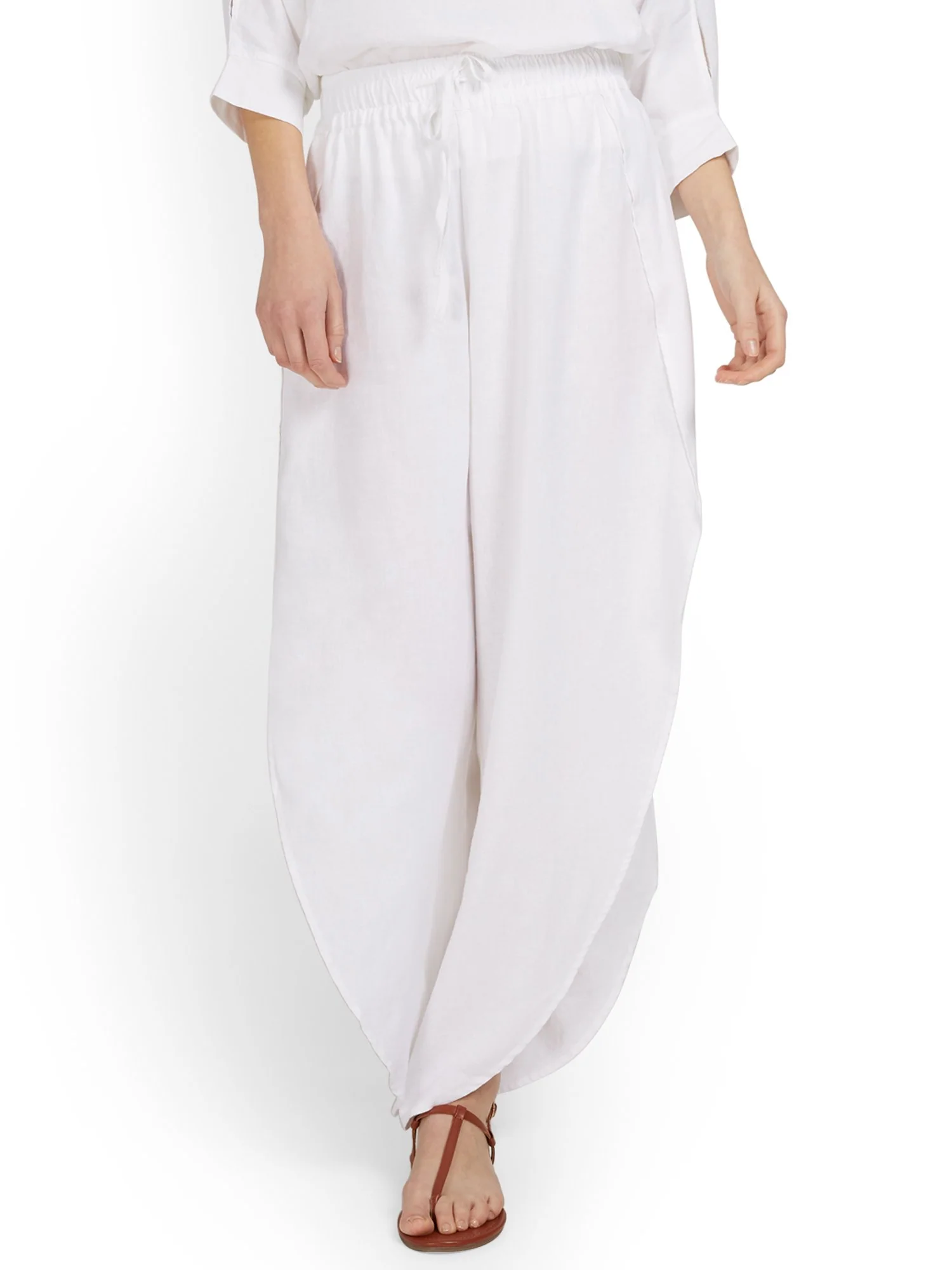 Linen-Blend Slit-Leg Pant - Image 2