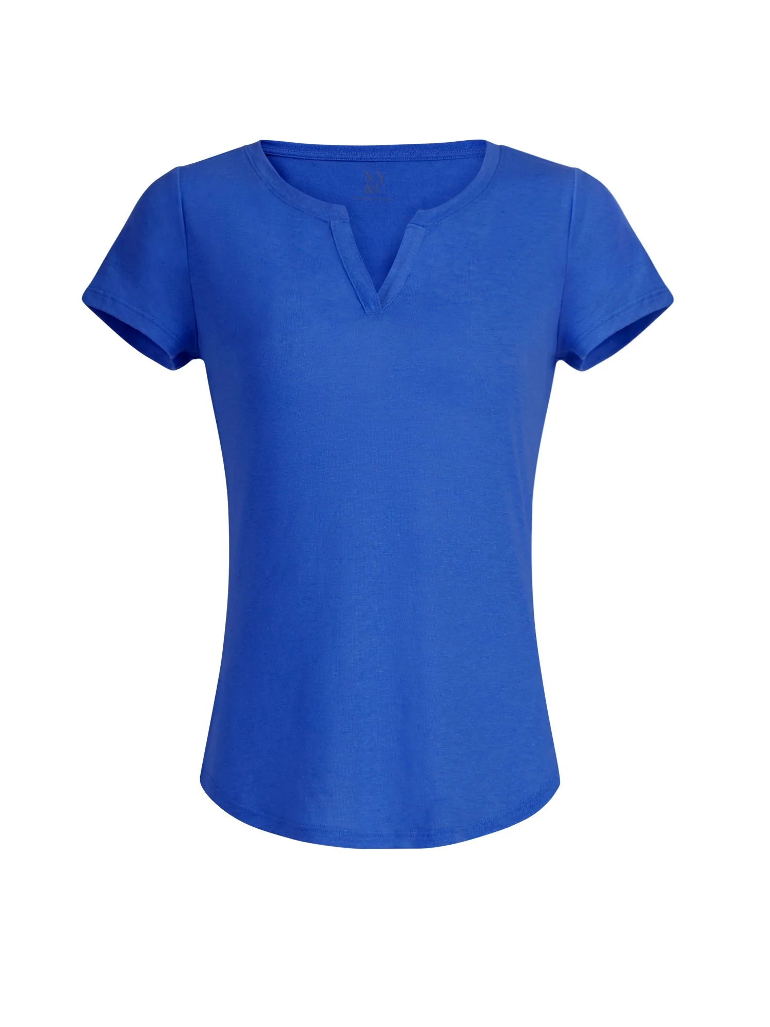 Linen-Blend Split-Neck Tee - Image 24