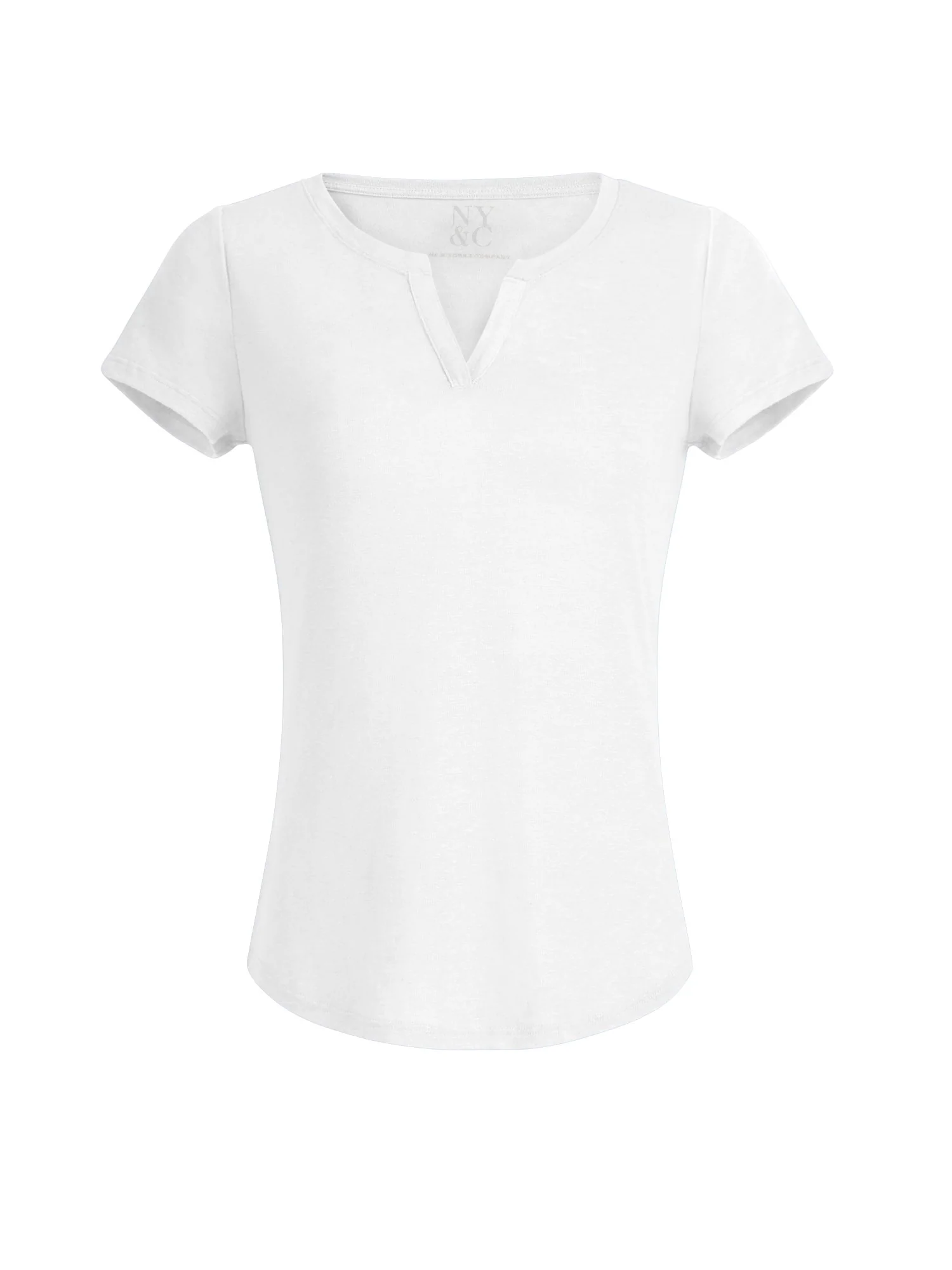 Linen-Blend Split-Neck Tee - Image 4