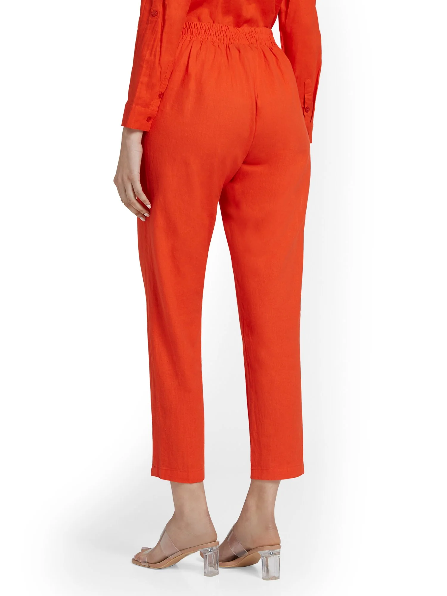Linen-Blend Tapered Ankle Pant - Image 3