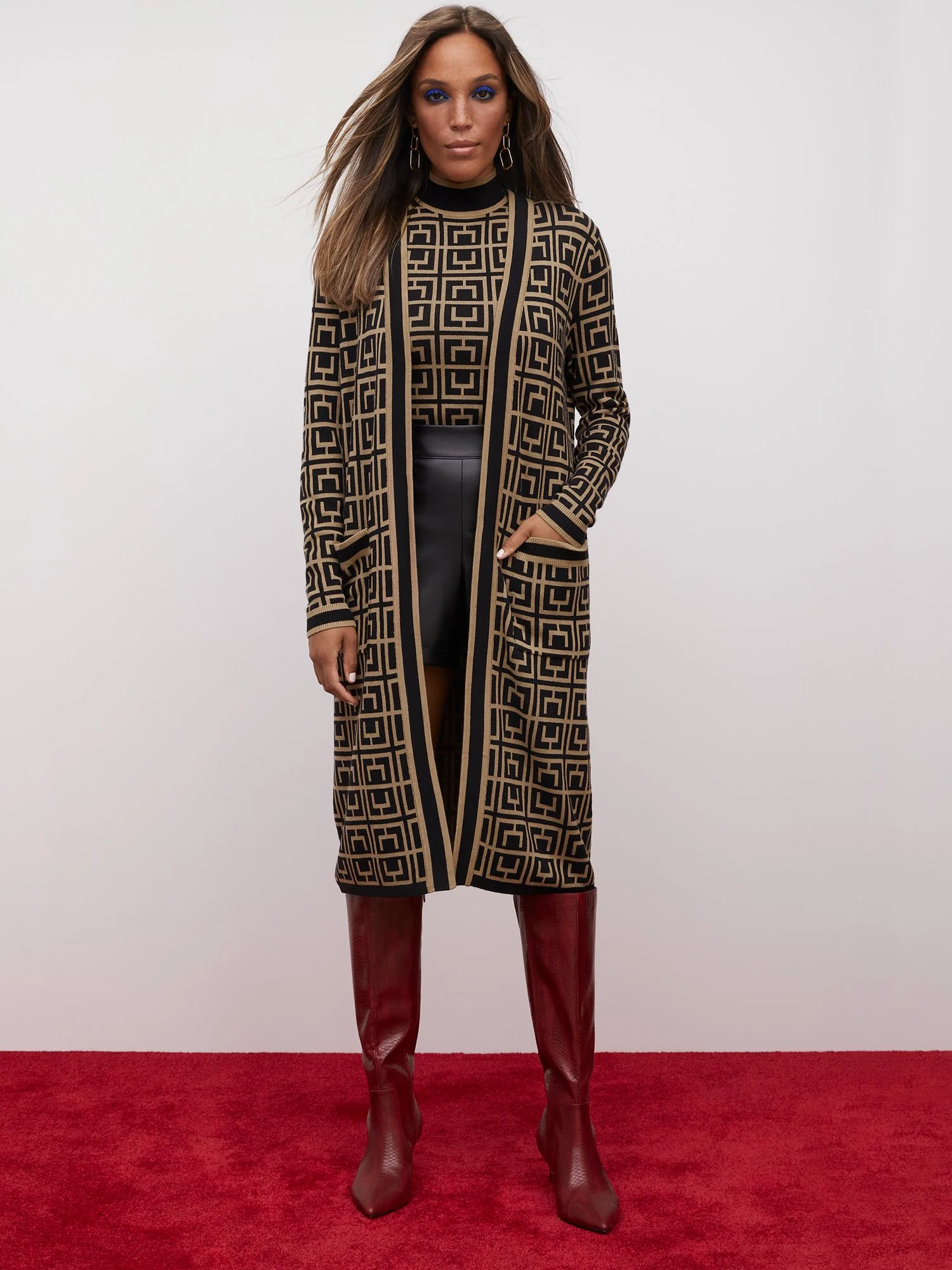 Link-Print Maxi Cardigan - Image 2