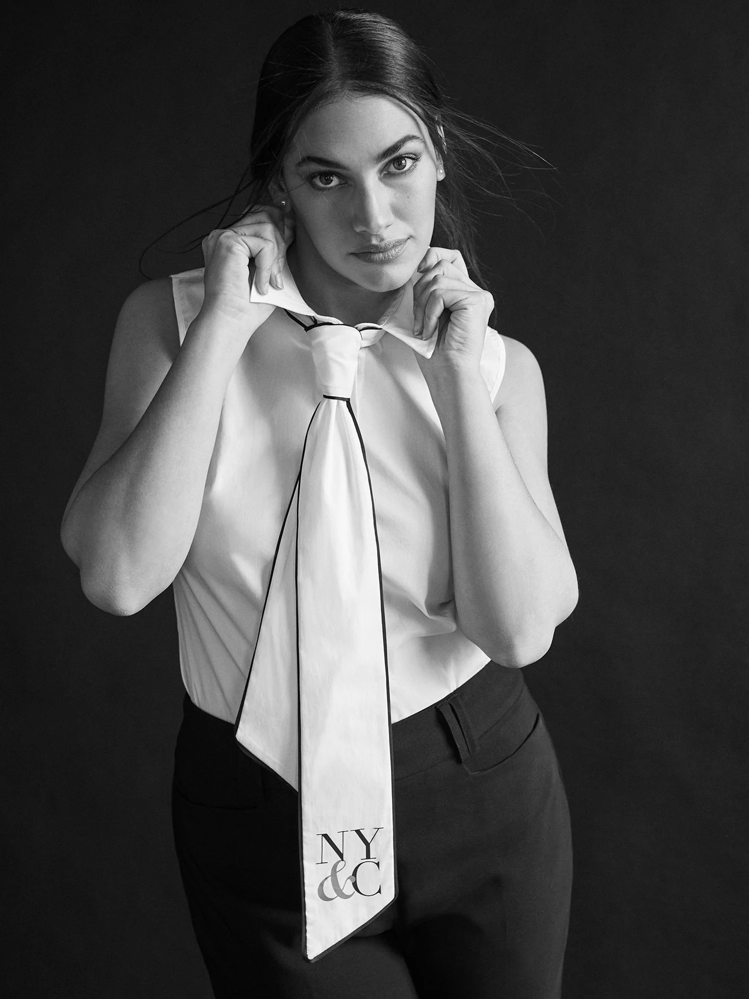 Logo-Bow Poplin Top - Image 5