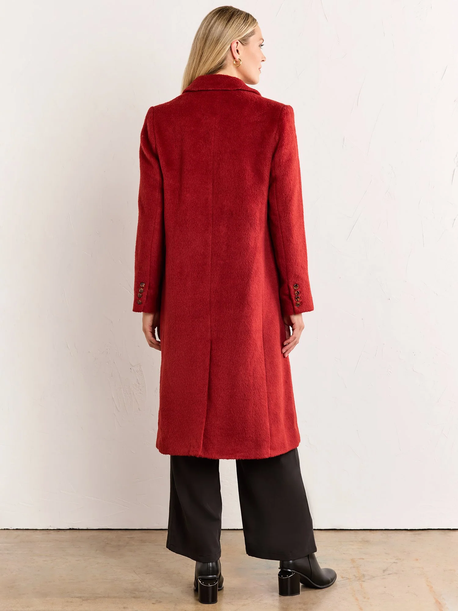 Long Brushed Coat - Crescent - Image 8