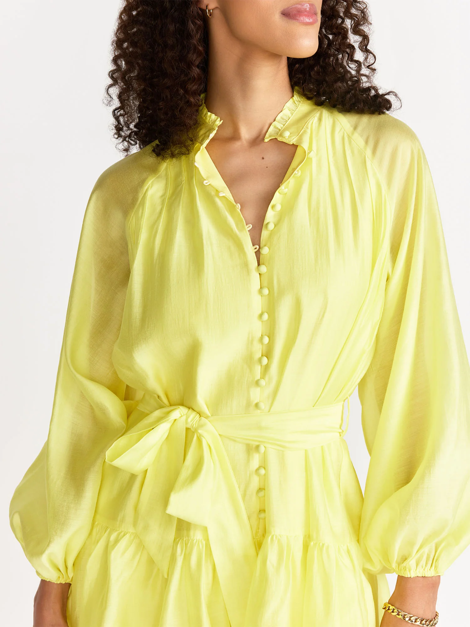 Long-Sleeve Ruffle Hem Mini Dress - Lena - Image 10