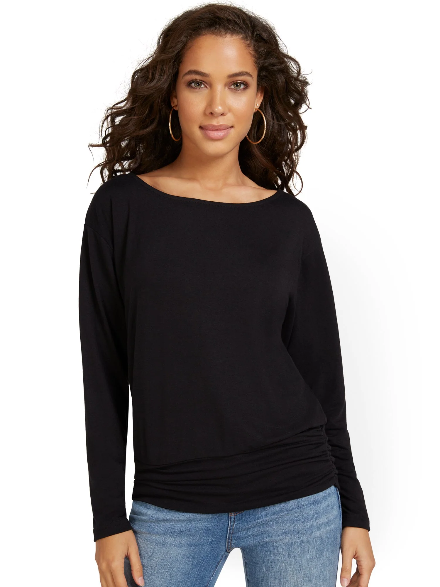 Long-Sleeve Banded Top - Image 2