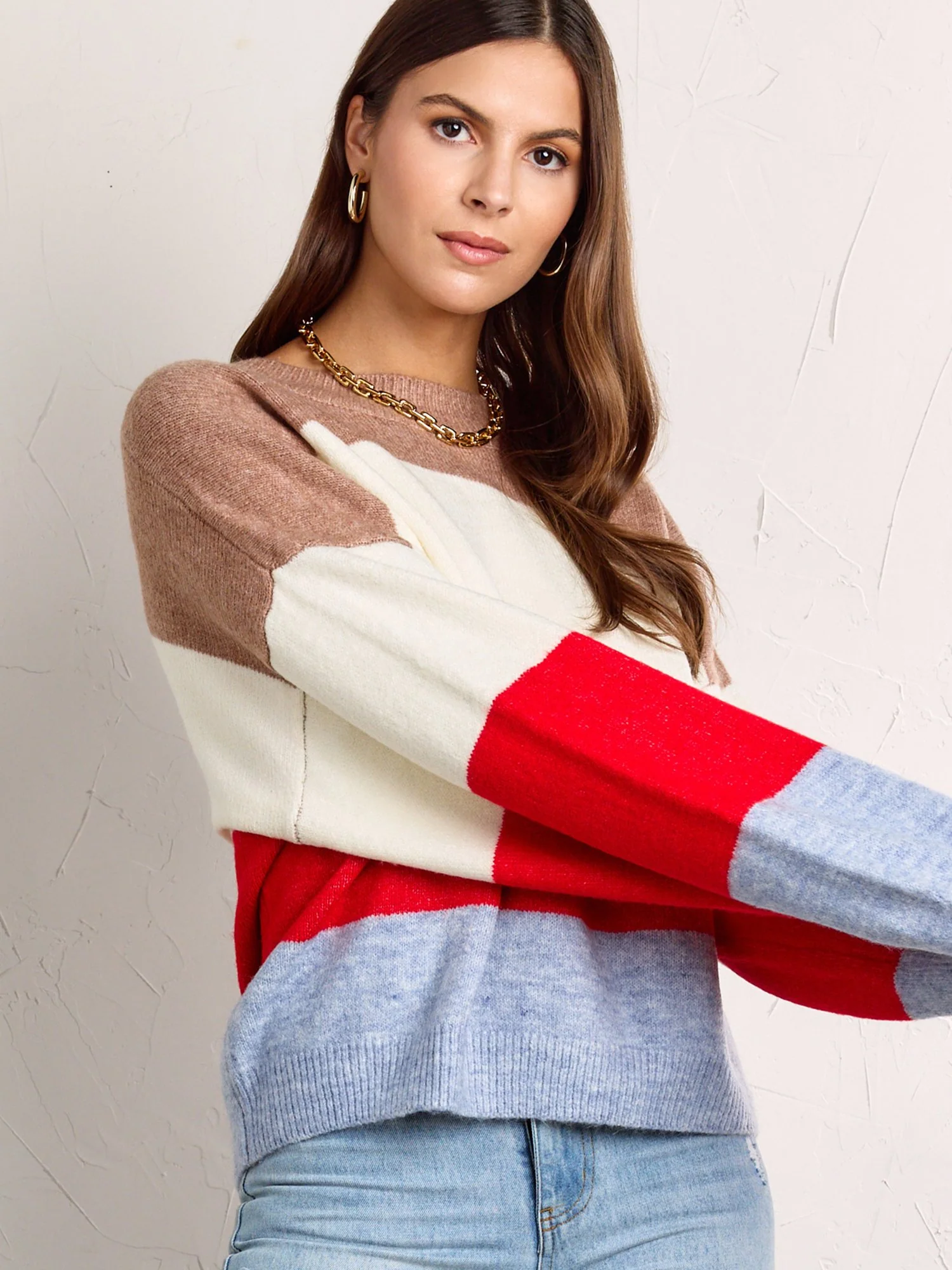 Crescent Long-Sleeve Bold Colorblock Pullover - Brands We Love