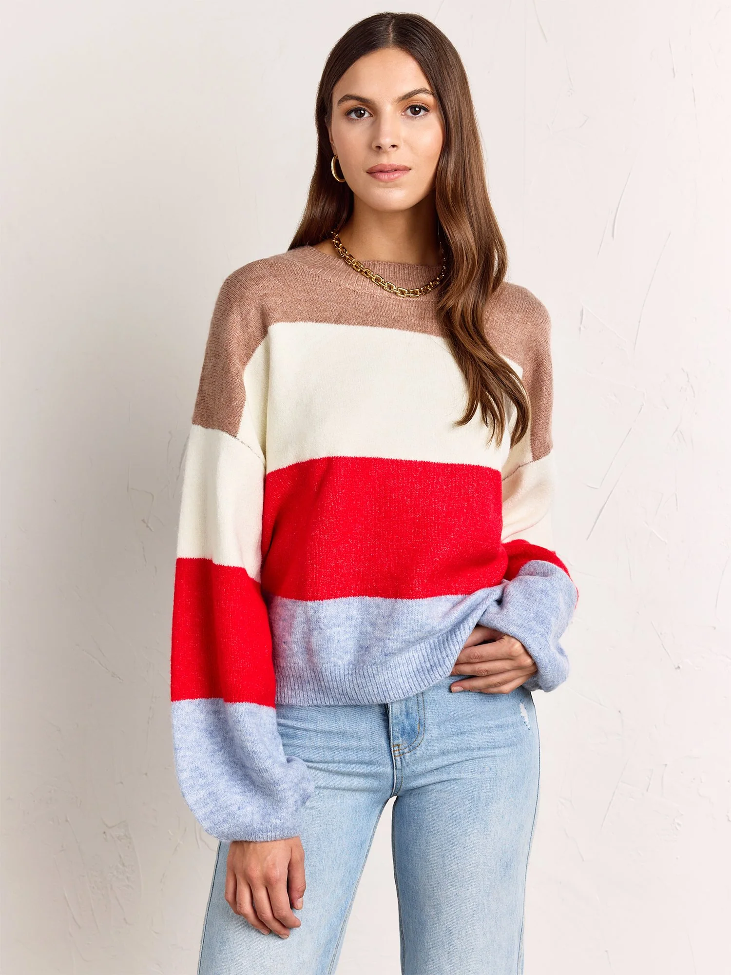 Crescent Long-Sleeve Bold Colorblock Pullover - Brands We Love - Image 3